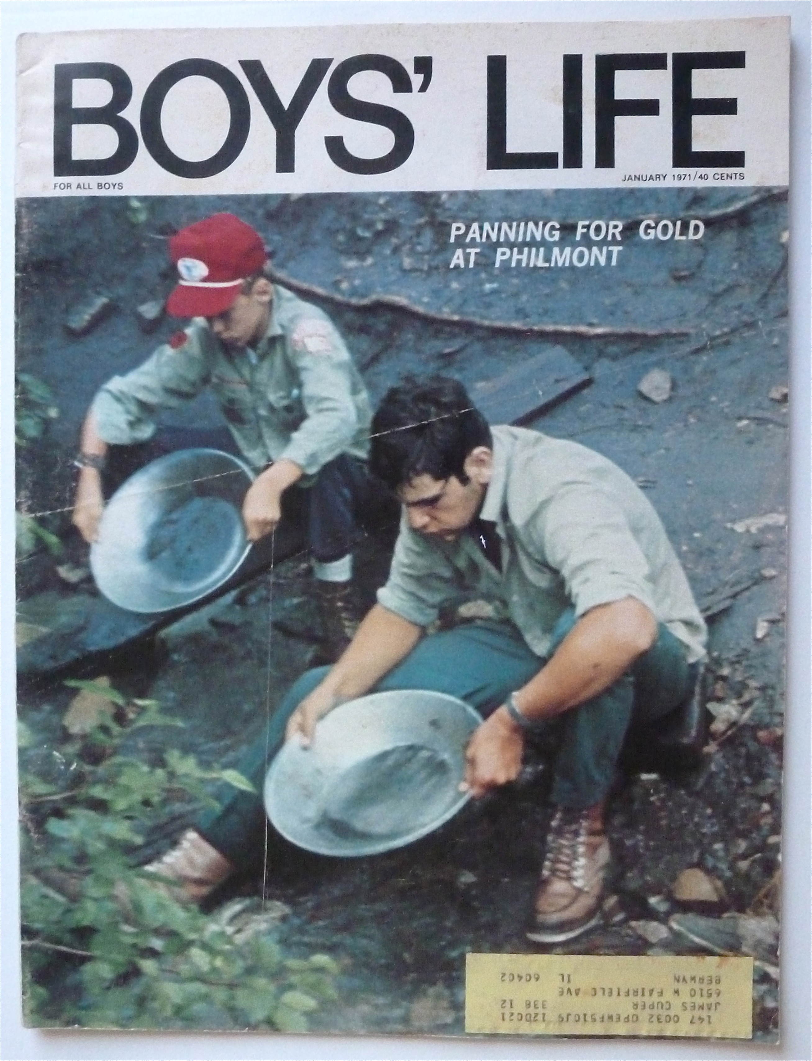 Boys Life Magazine January 1971 Panning For Gold