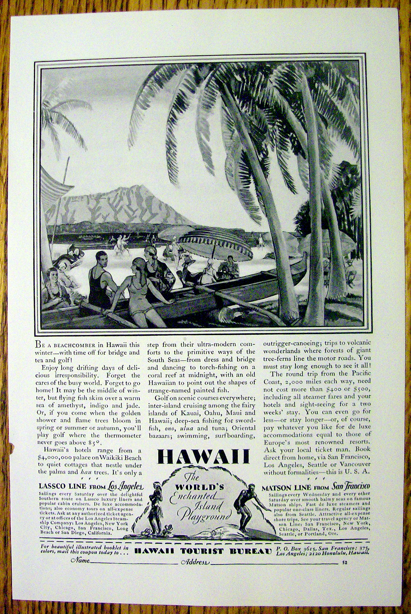 1928 Hawaii Tourist Bureau