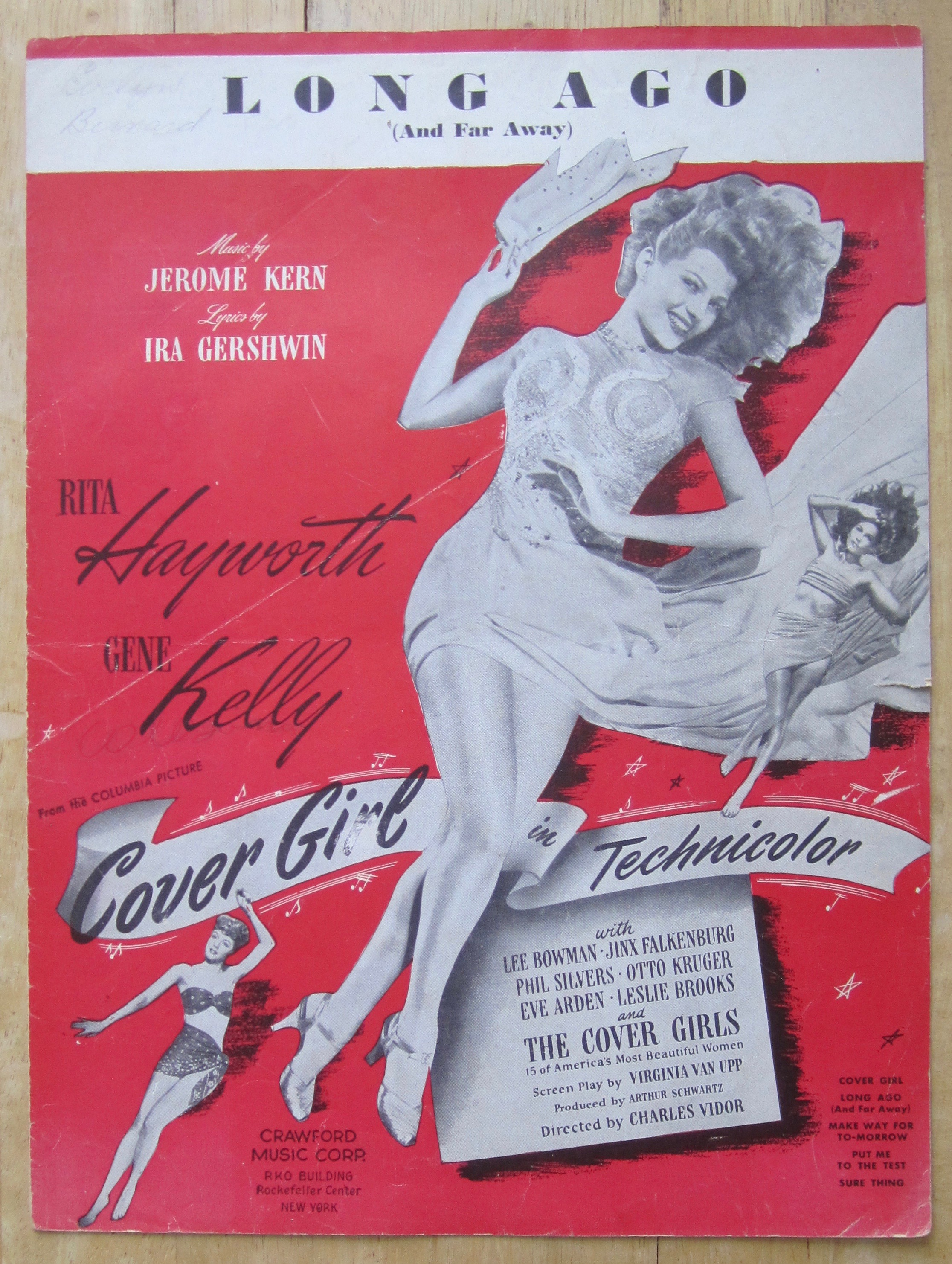 Sheet Music For 1944 Long Ago (Rita Hayworth Cover)