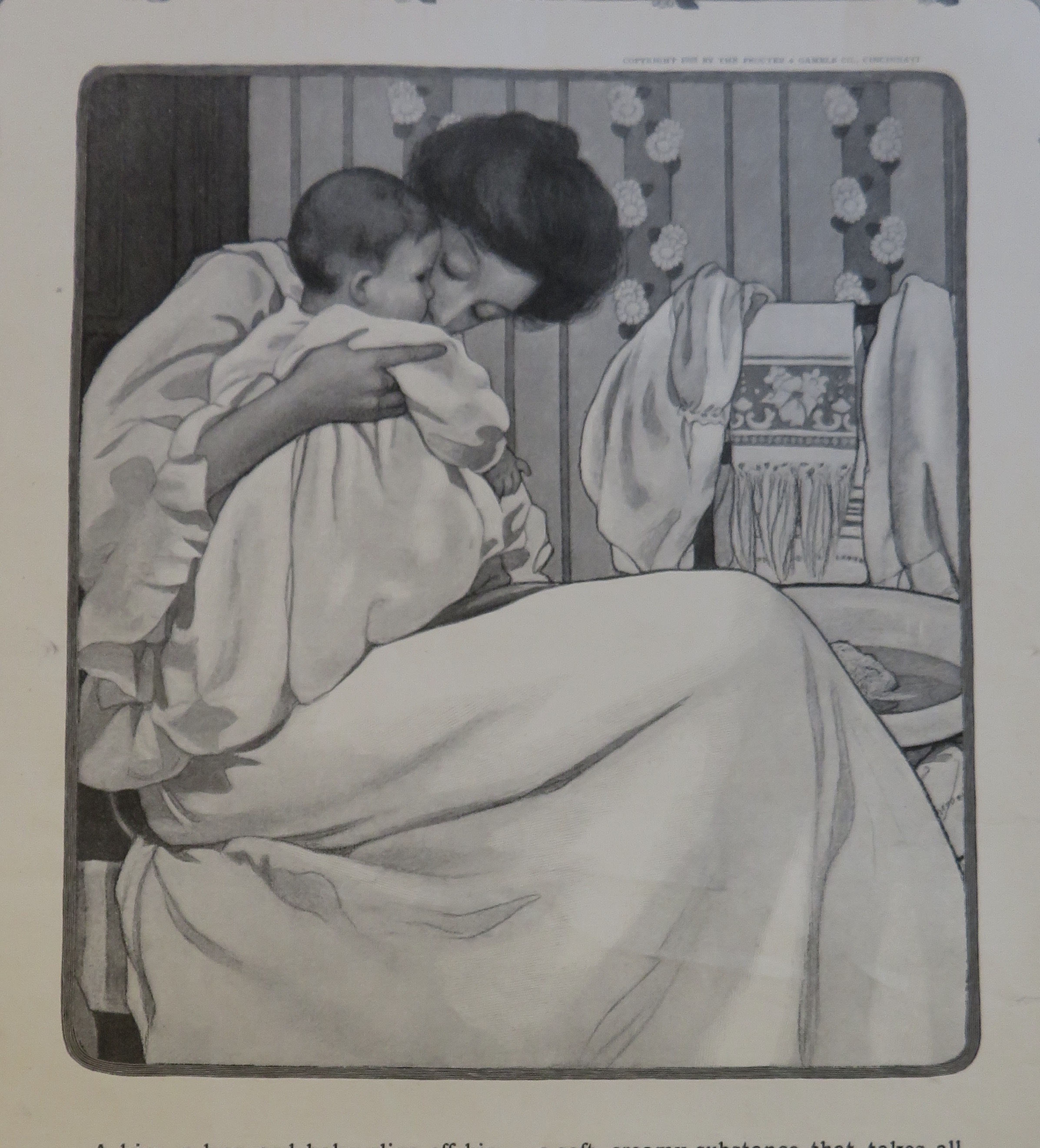 1906 Ivory Soap with Mother Bathing Her Baby