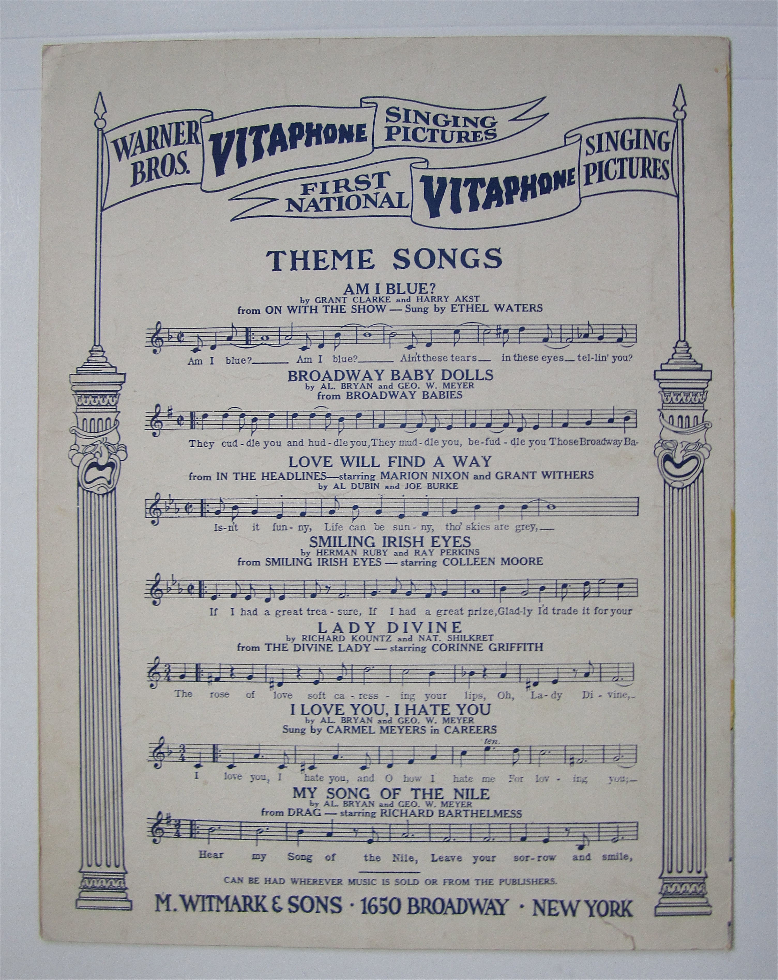 Sheet Music 1929 Tip Toe Through The Tulips With Me