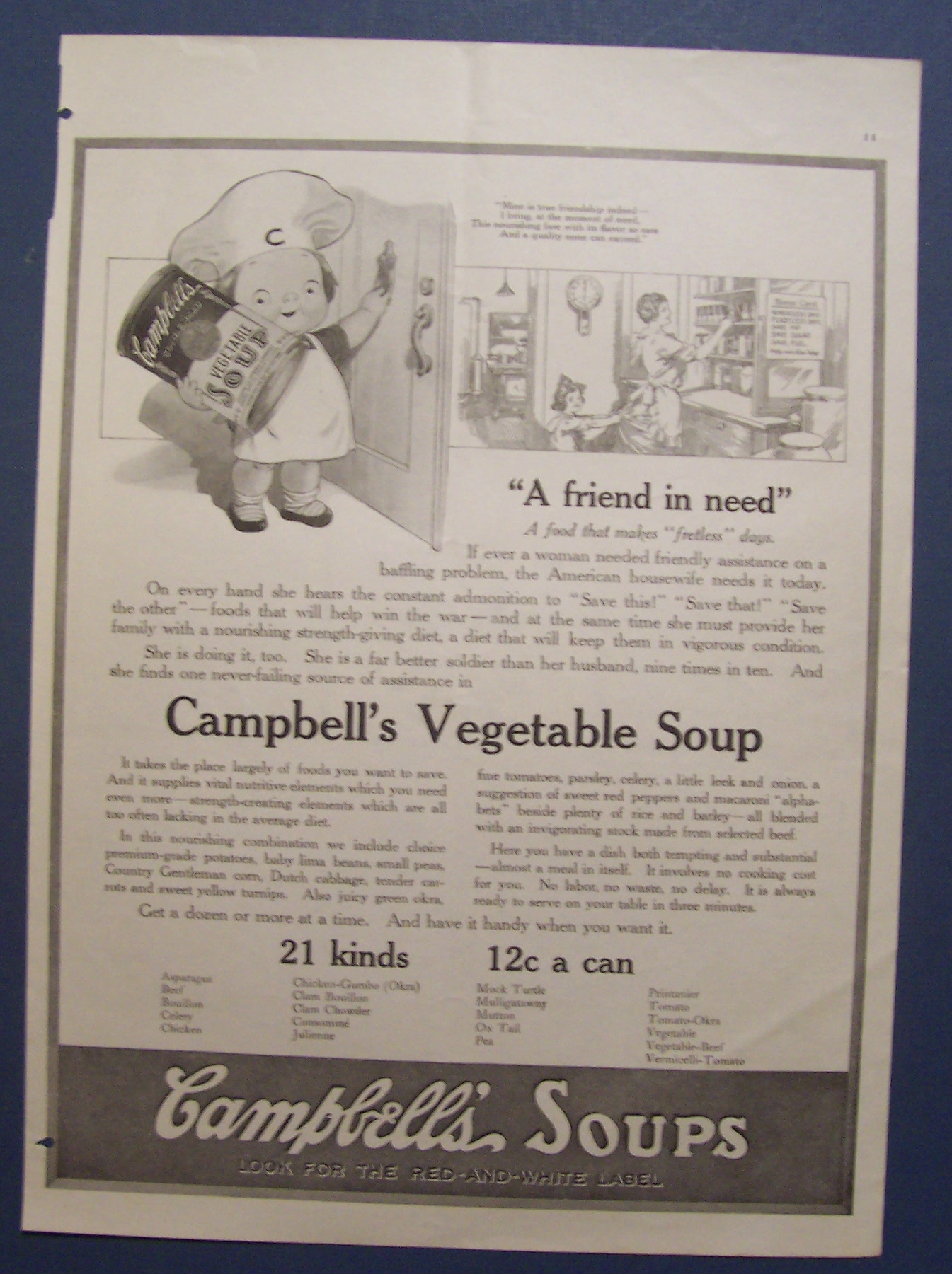 1918  Campbell's  Vegetable  Soup