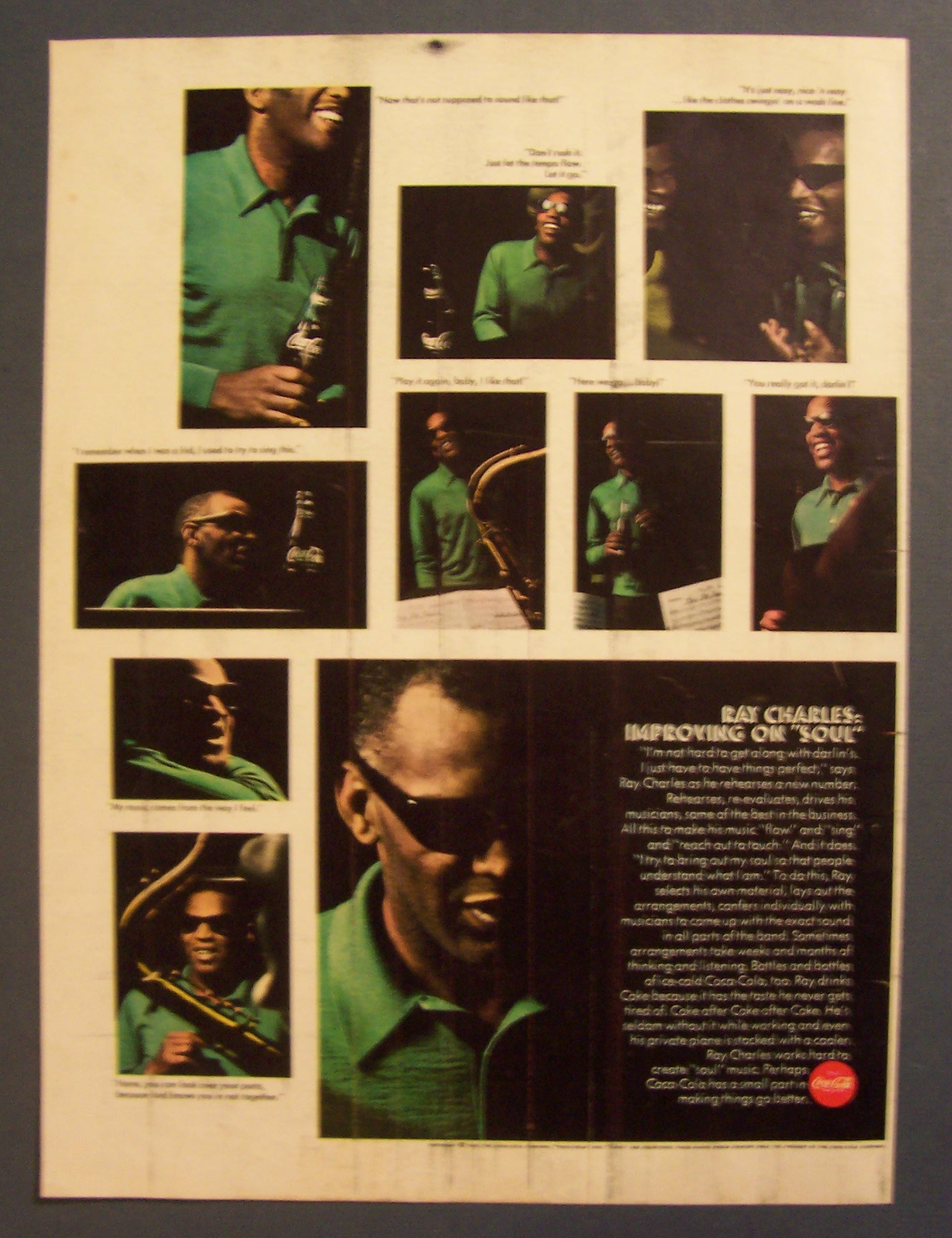 Vintage Ad: 1967 Coca - Cola with Ray Charles