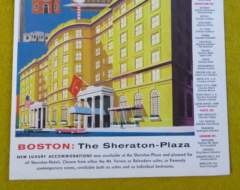 1957 Sheraton Hotel with the Sheraton Hotel