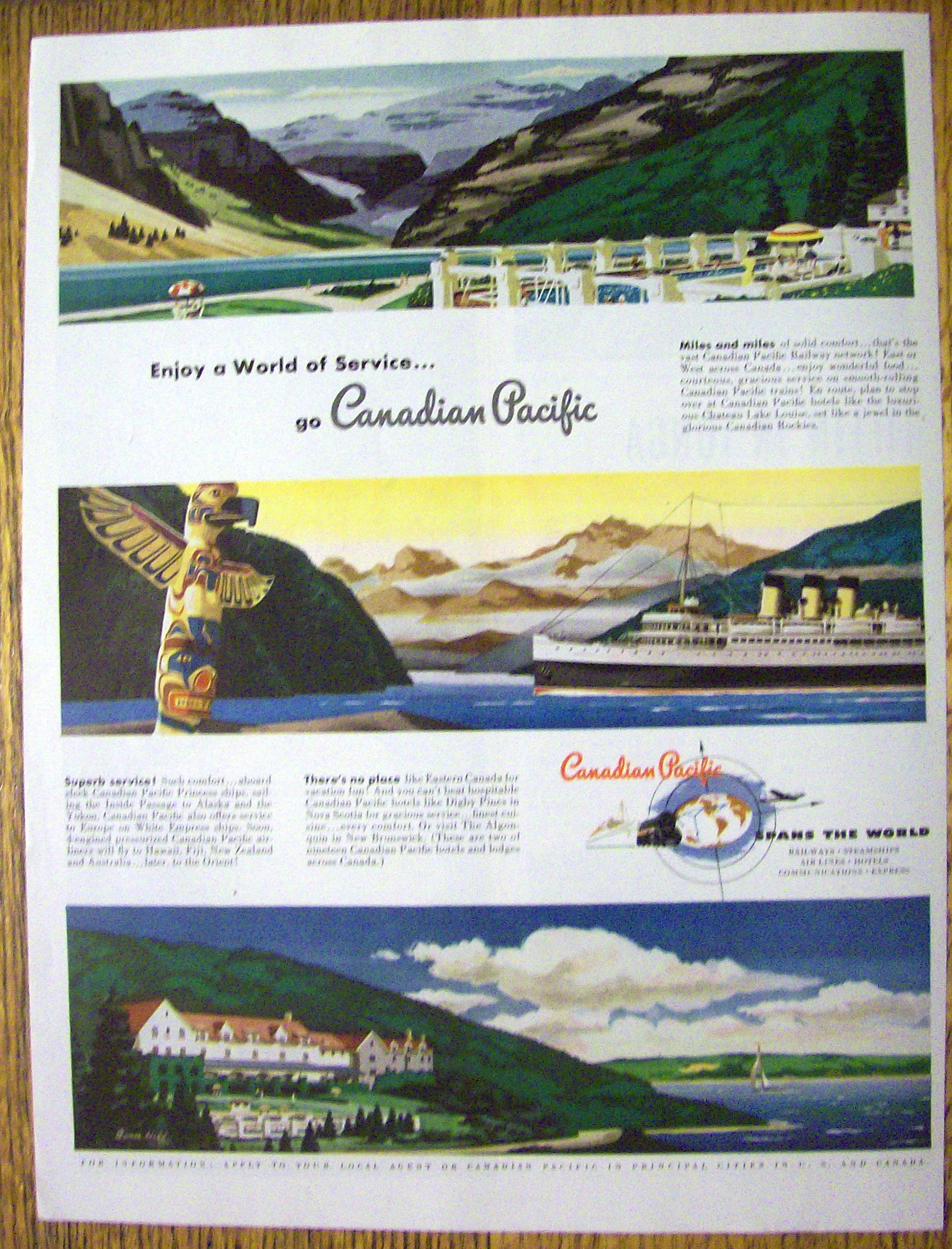 1949 Canadian Pacific with Spans The World