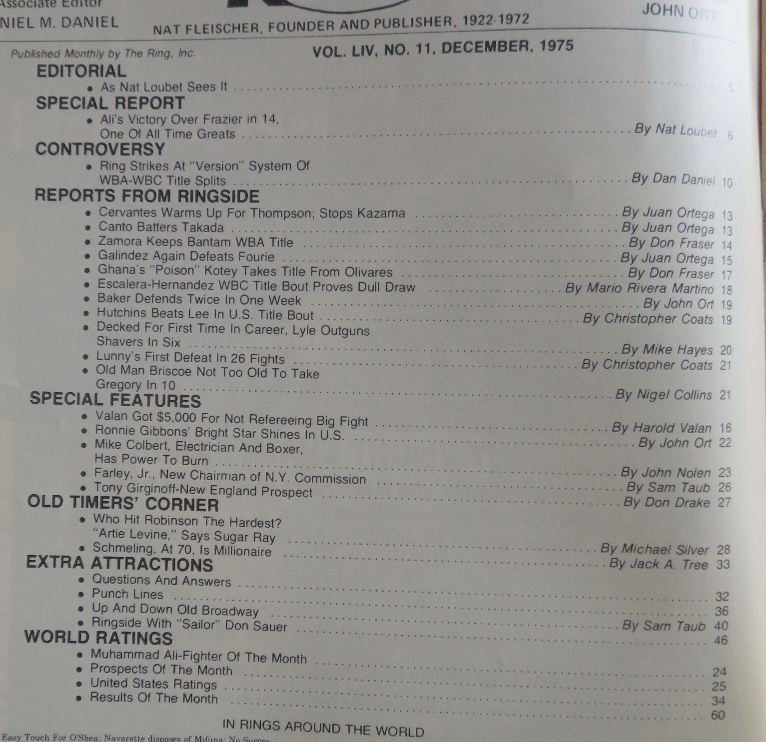 The Ring Magazine December 1975 Ali-Frazier Super Fite