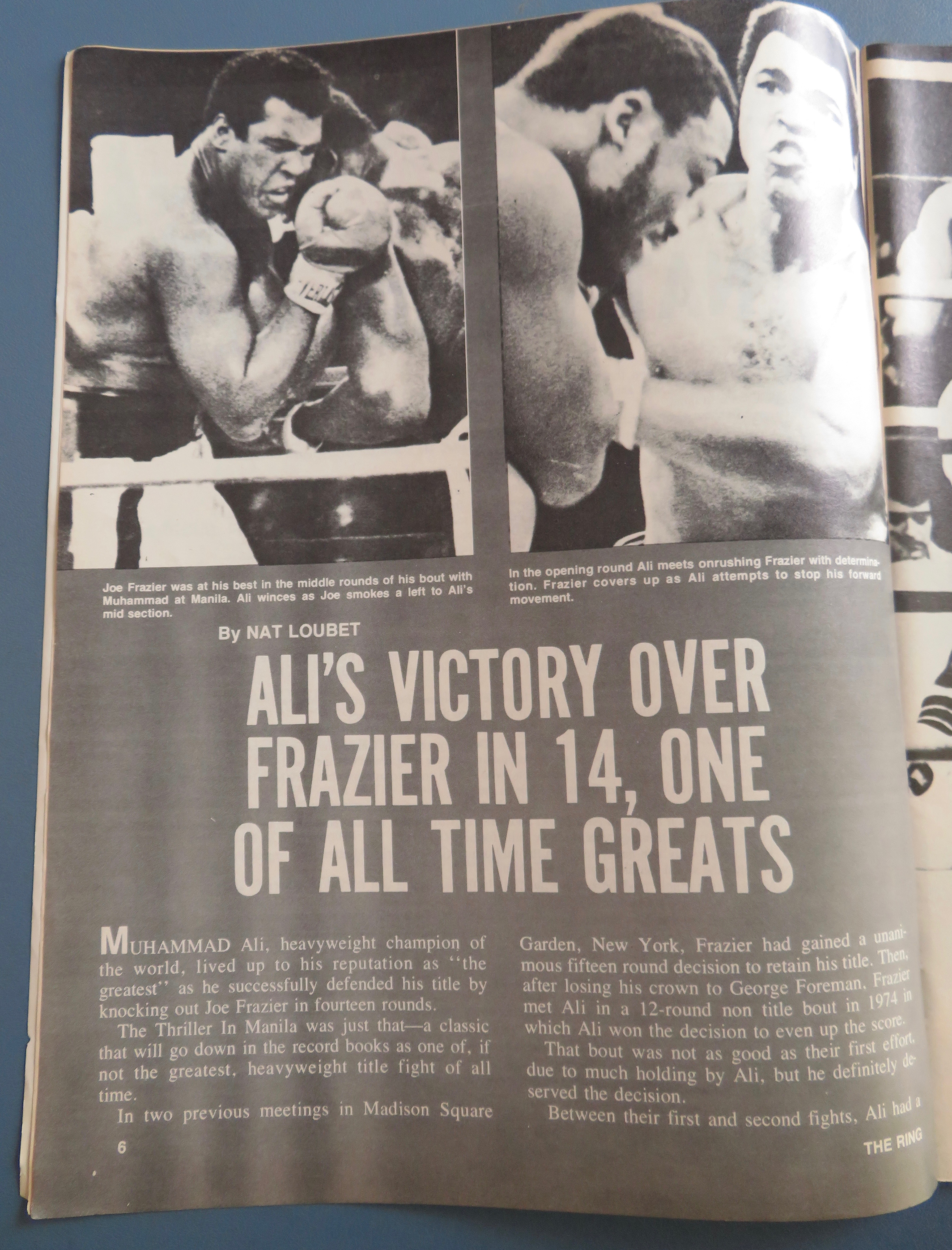 The Ring Magazine December 1975 Ali-Frazier Super Fite