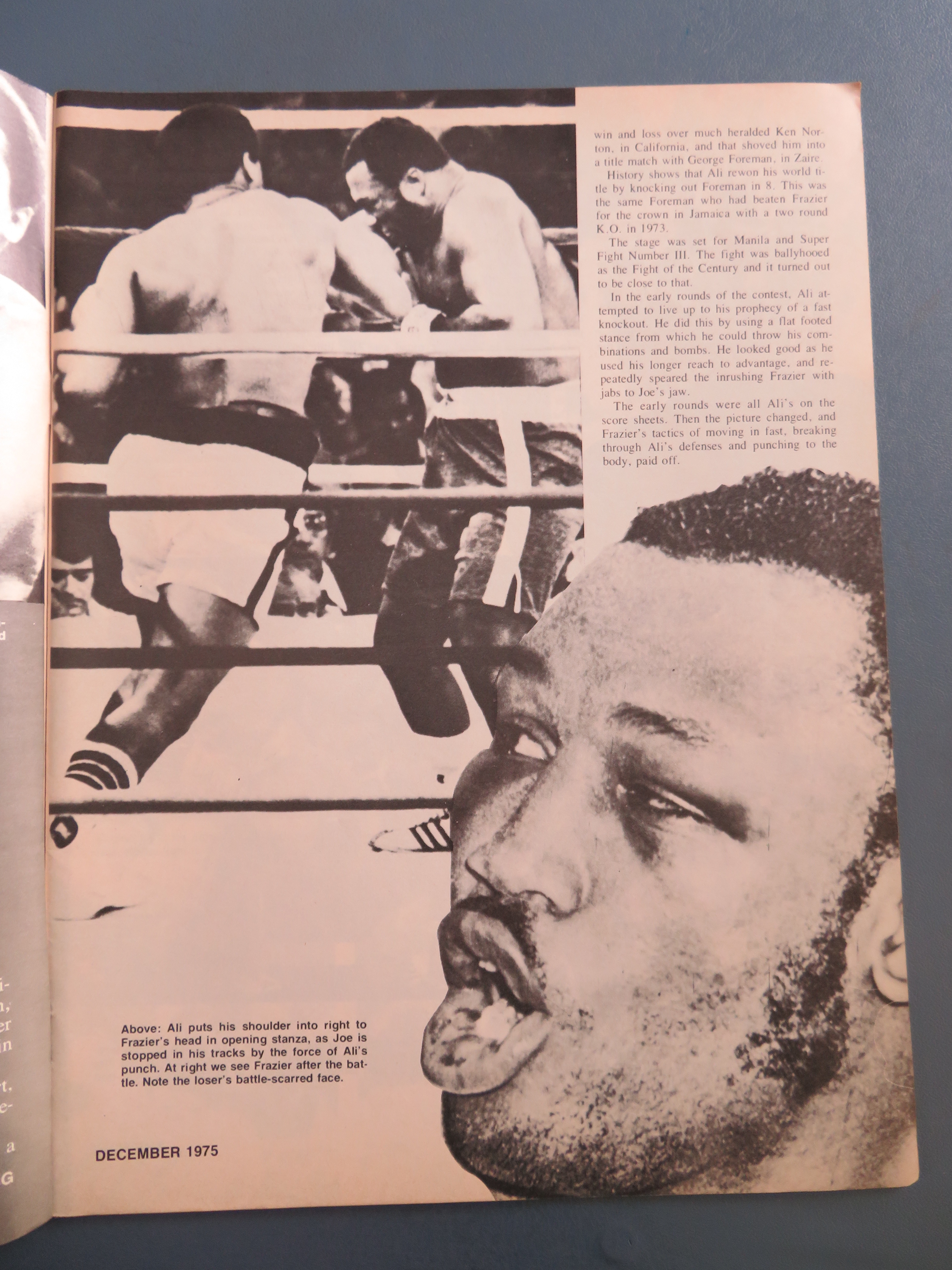 The Ring Magazine December 1975 Ali-Frazier Super Fite