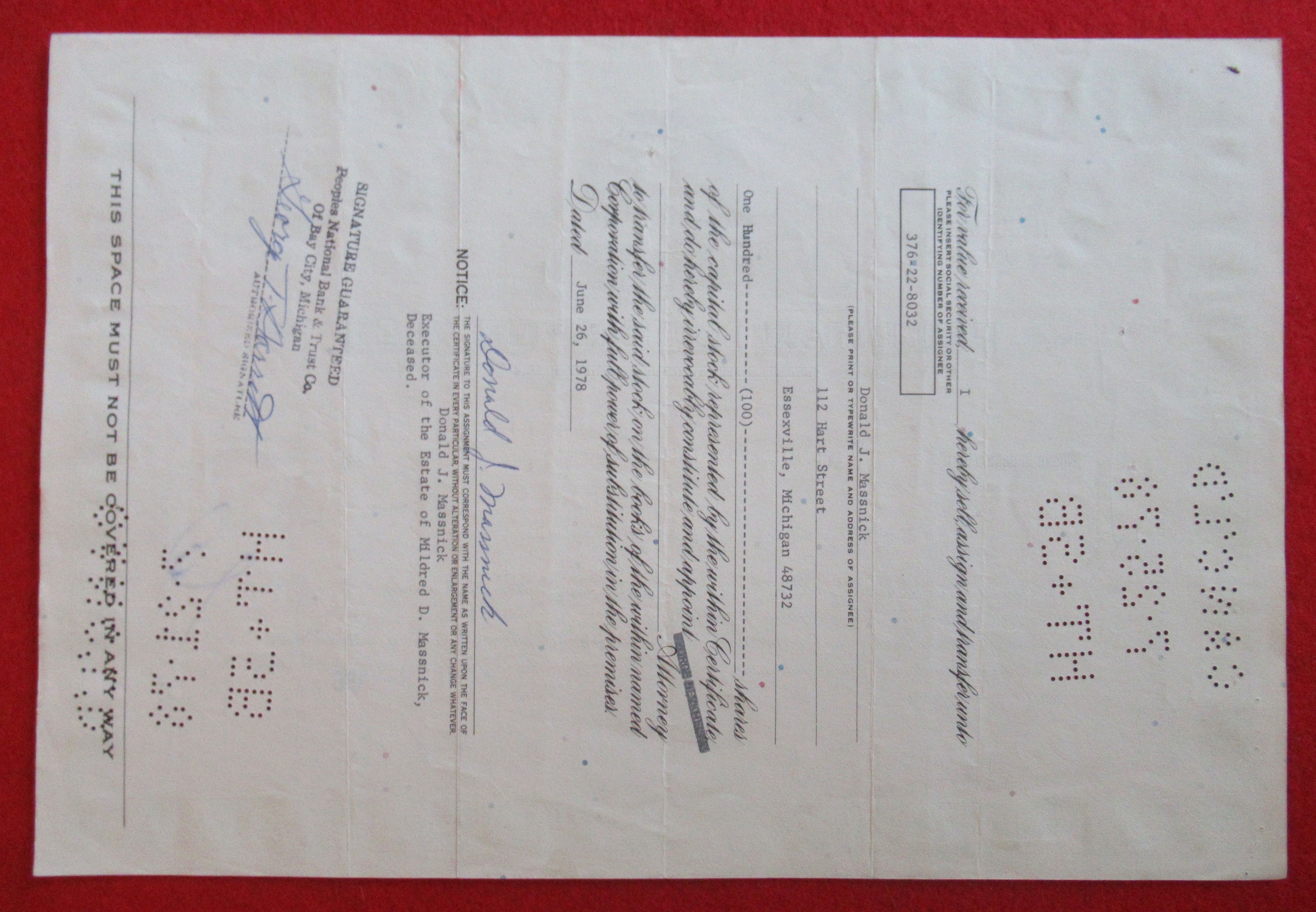 Pullman Incorporated Stock Certificate-Olive Green 1966