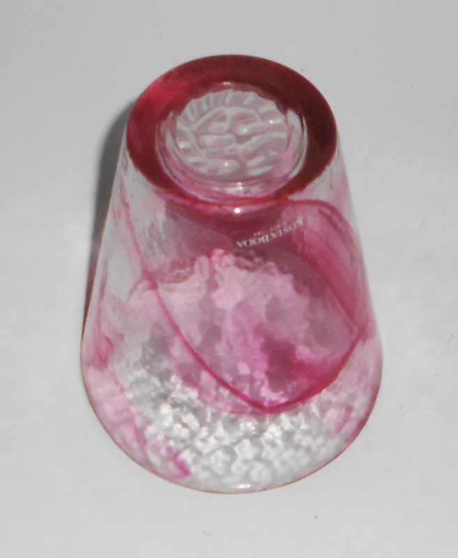 Kosta Boda Glass MINE UHV Ulrica Hydman Vallien Tumbler Pink/Red Swirl