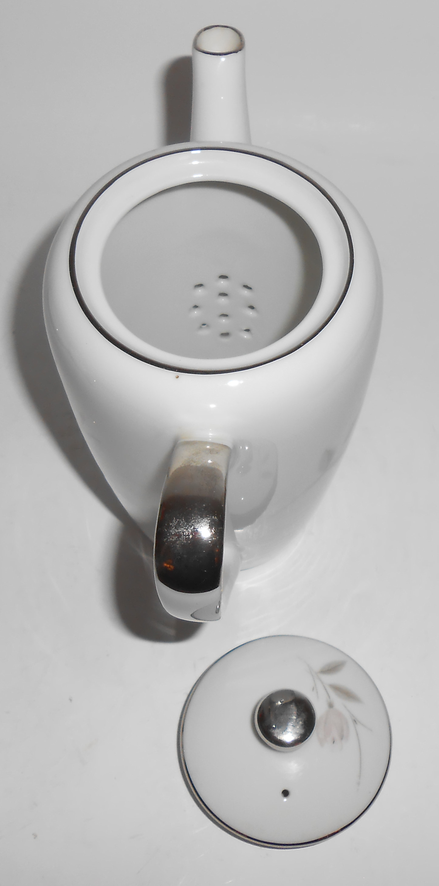 Mikasa China Platinum Band My Love Demitasse Coffee Pot