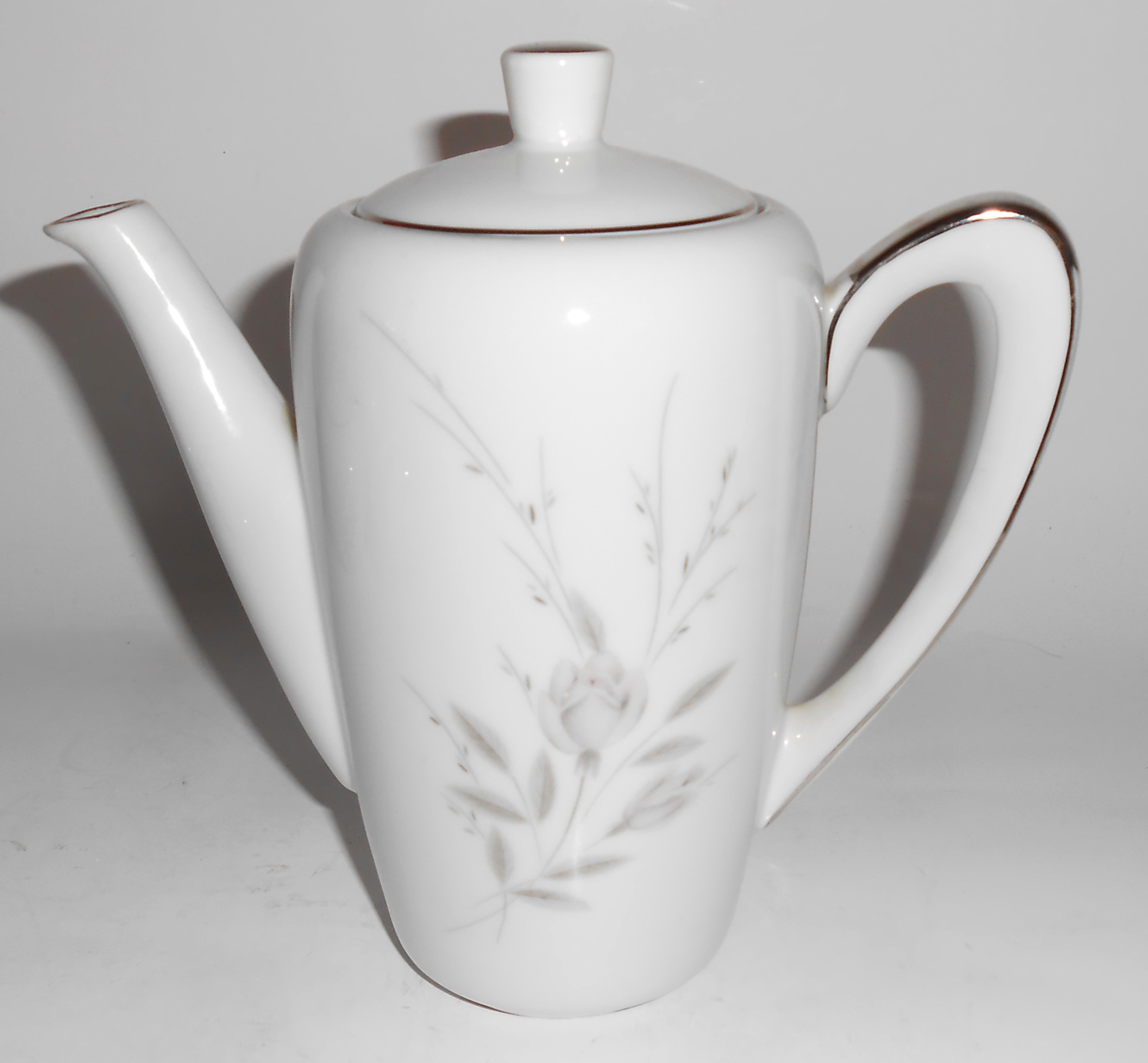 Mikasa China Platinum Band My Love Demitasse Coffee Pot