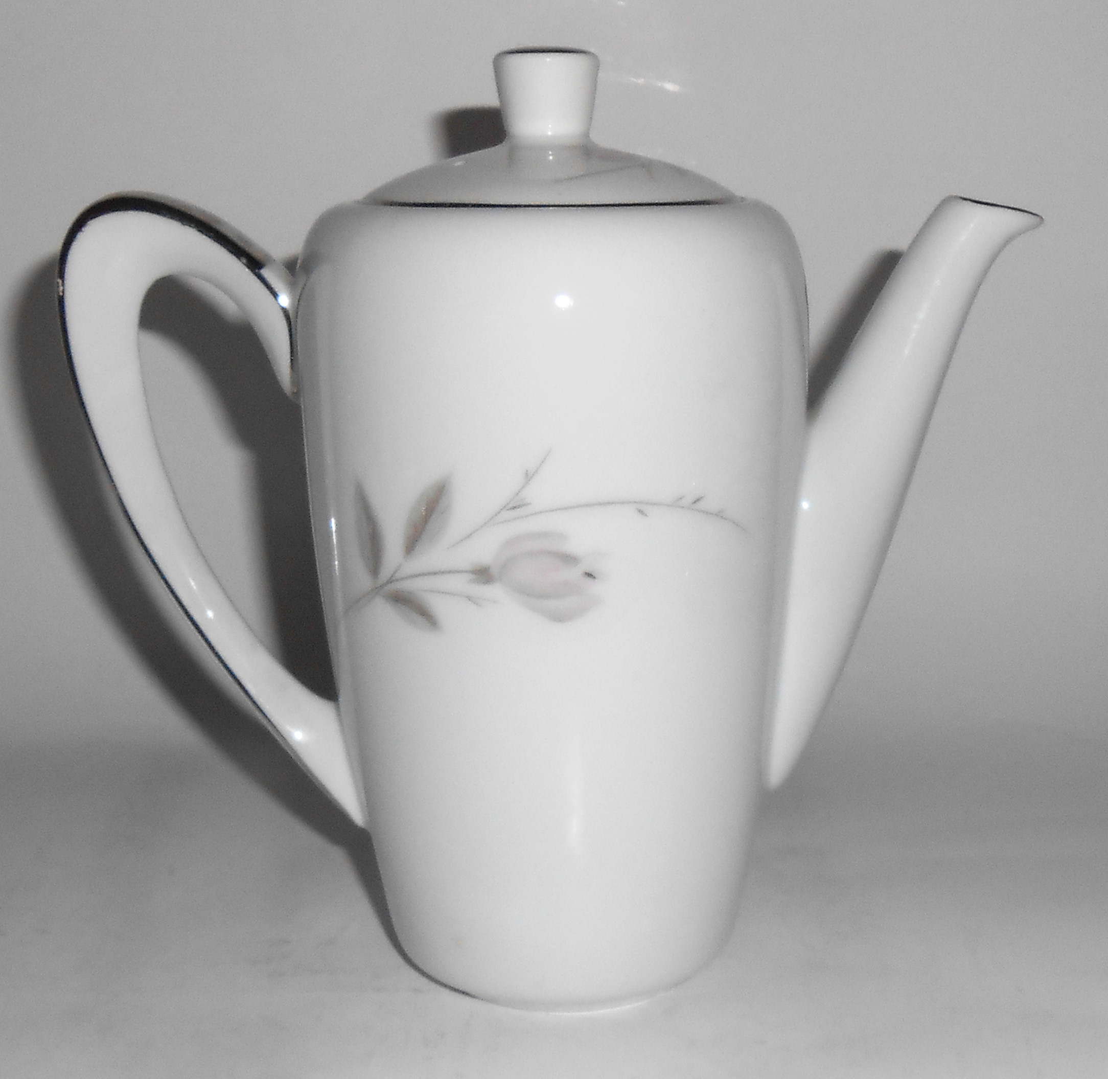 Mikasa China Platinum Band My Love Demitasse Coffee Pot