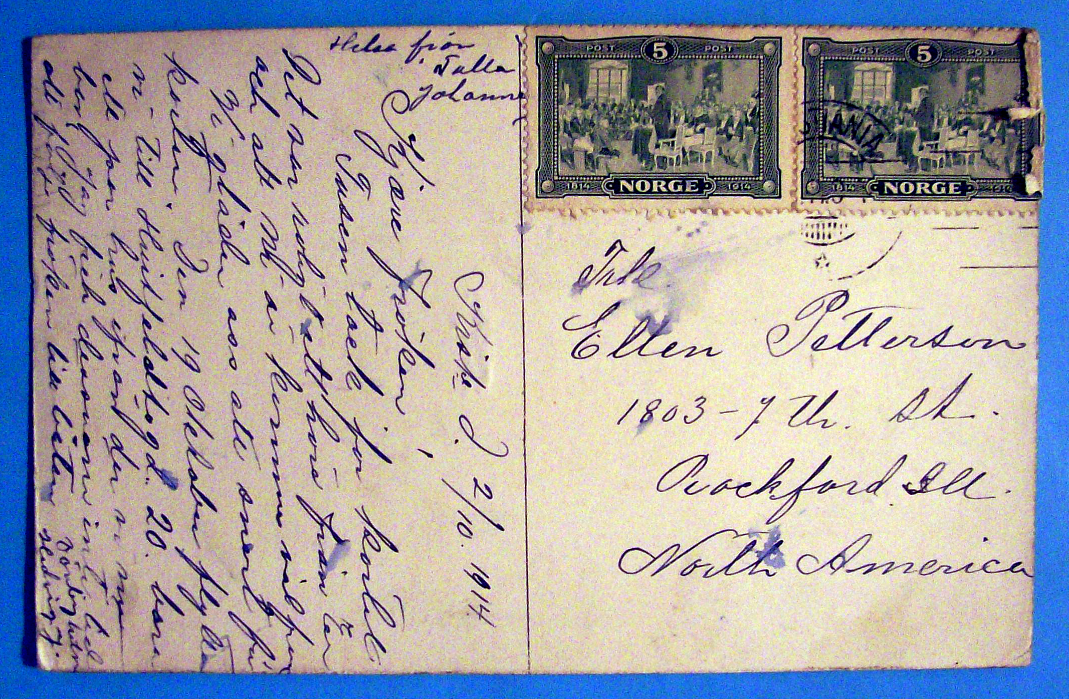 Two Ships on Rough Waters Postcard