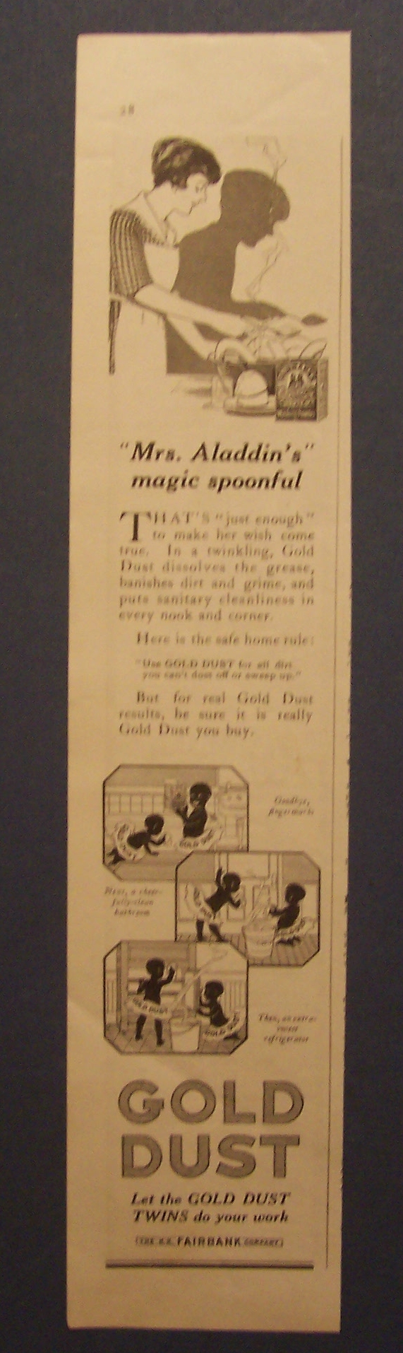 1918  Gold  Dust  Washing  Powder