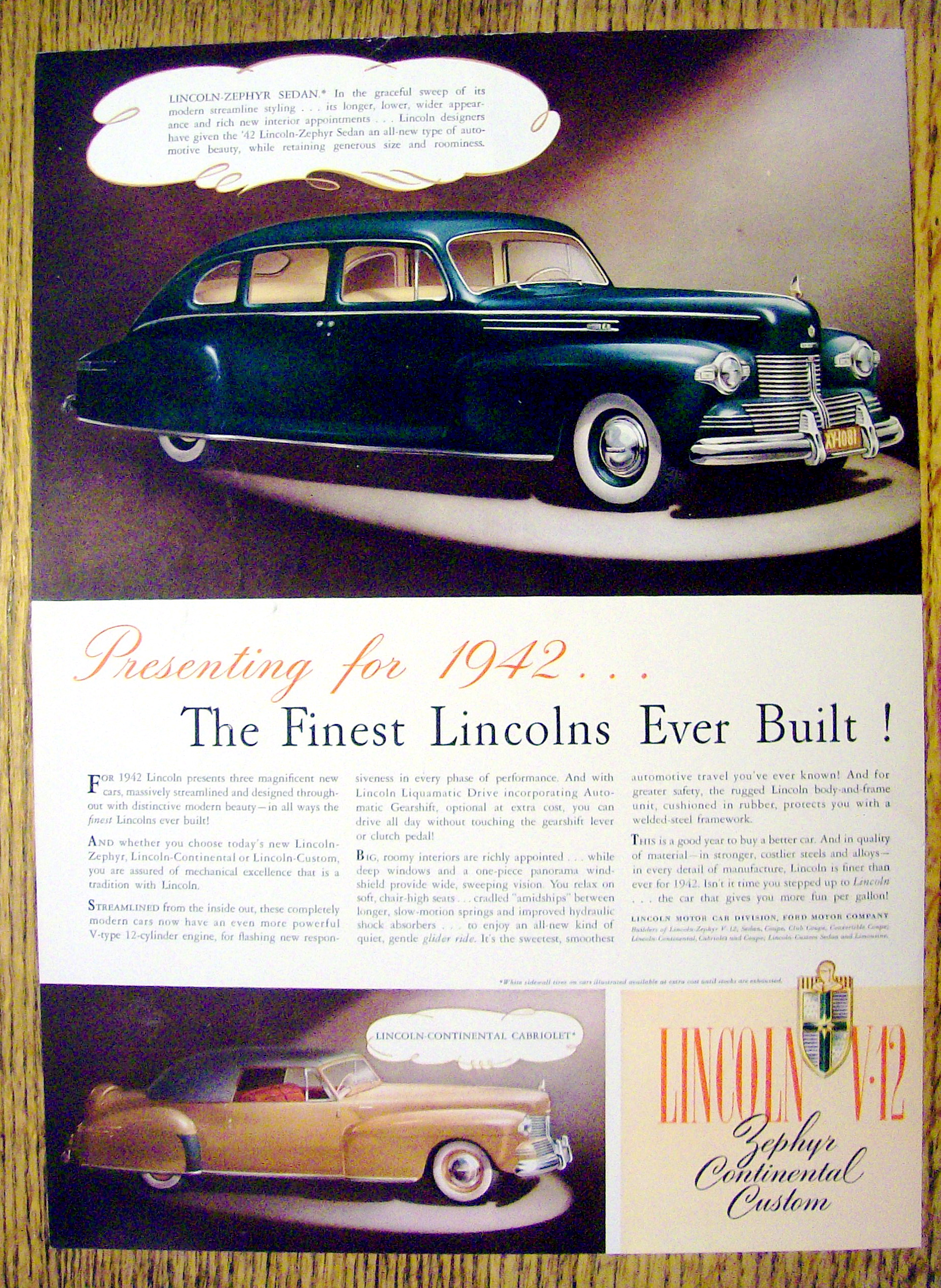 1941 Lincoln Zephyr V-12