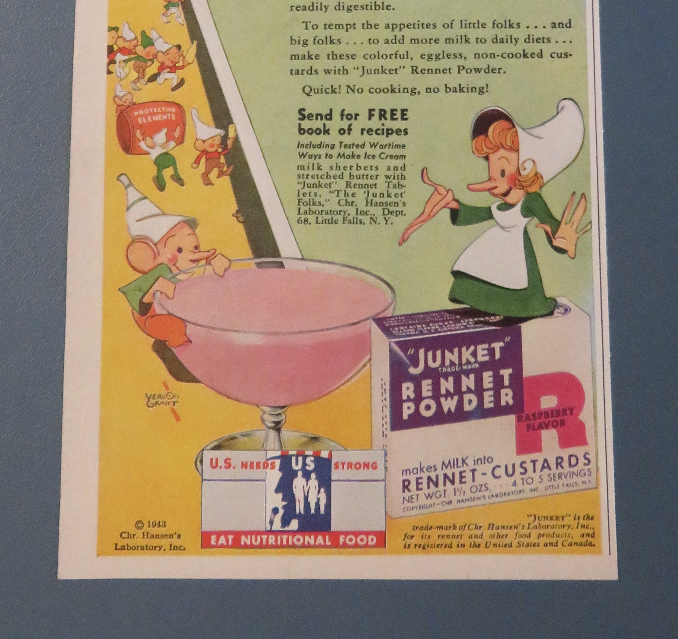 1943 Junket Rennet Powder with The Magic Way