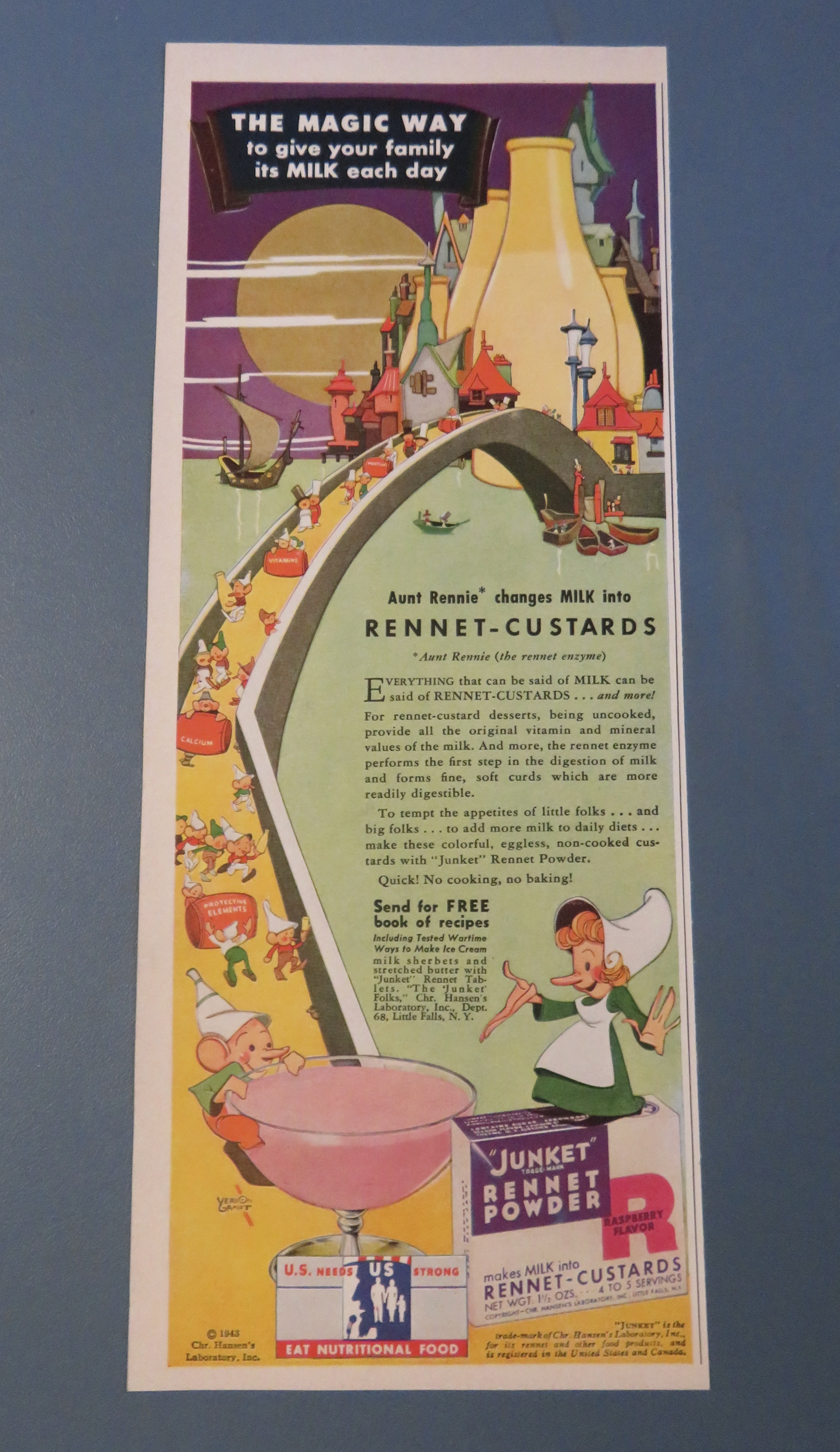 1943 Junket Rennet Powder with The Magic Way
