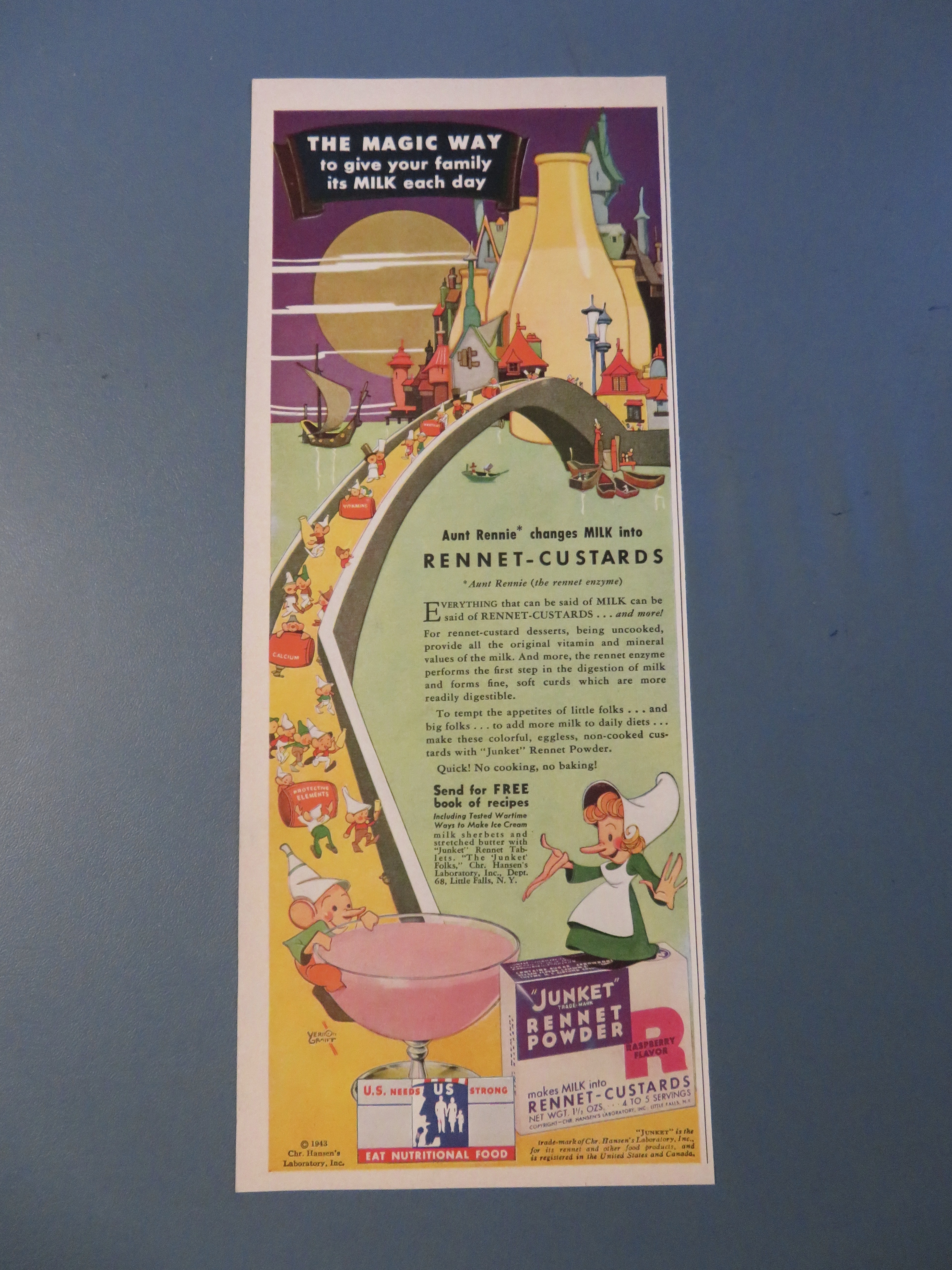 1943 Junket Rennet Powder with The Magic Way