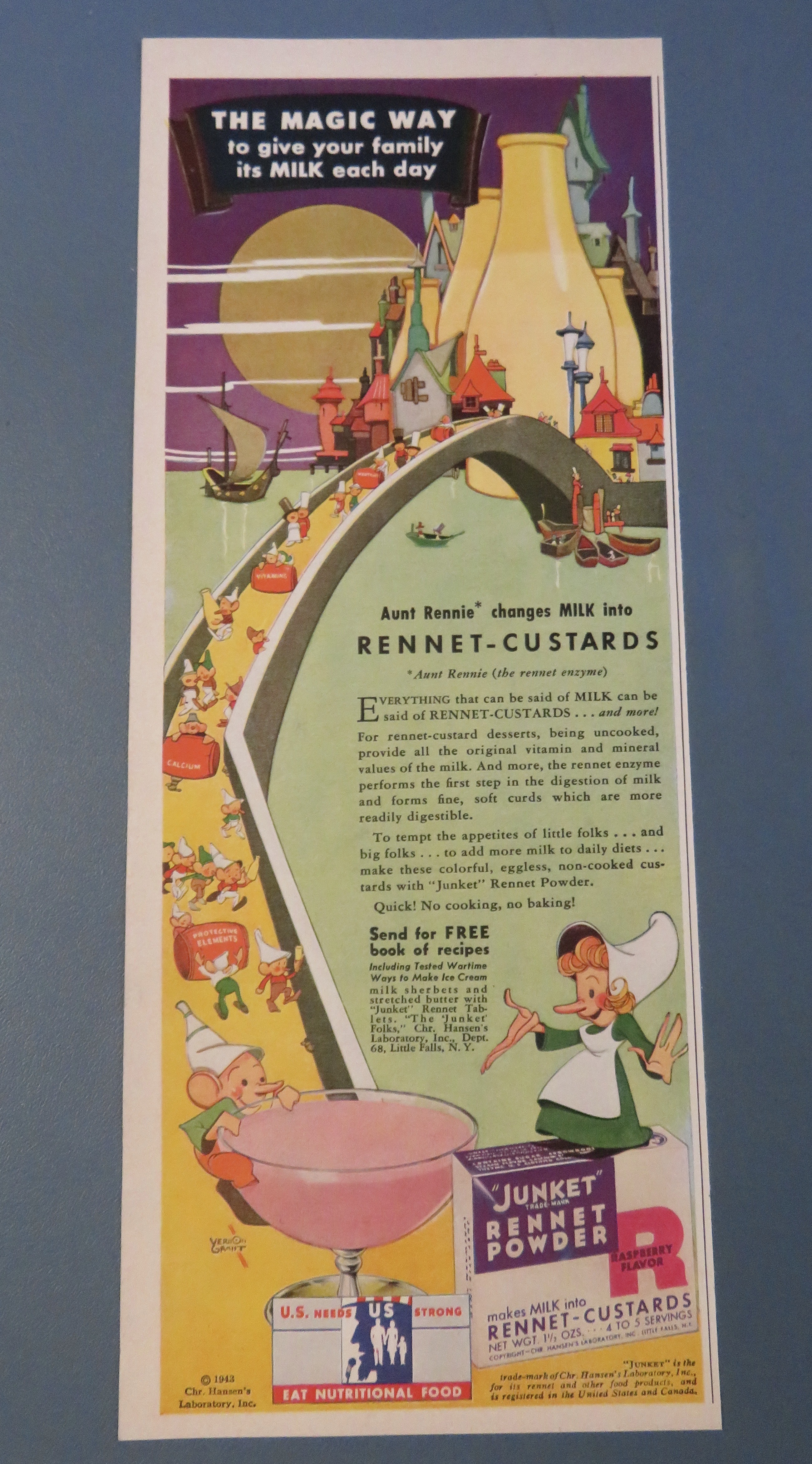 1943 Junket Rennet Powder with The Magic Way