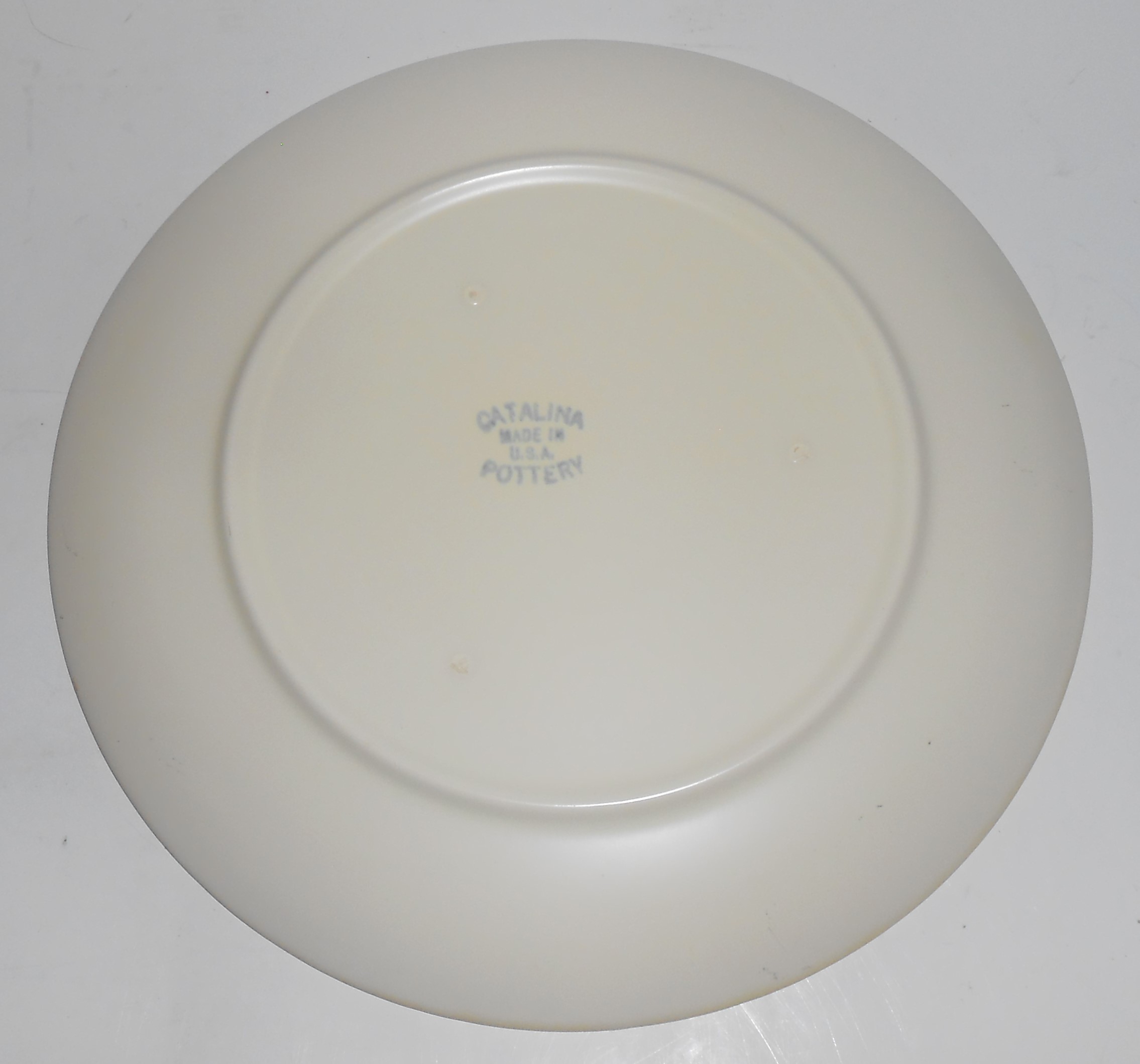 Catalina Pottery Rancho Ware Yellow/Ivory Duotone Din