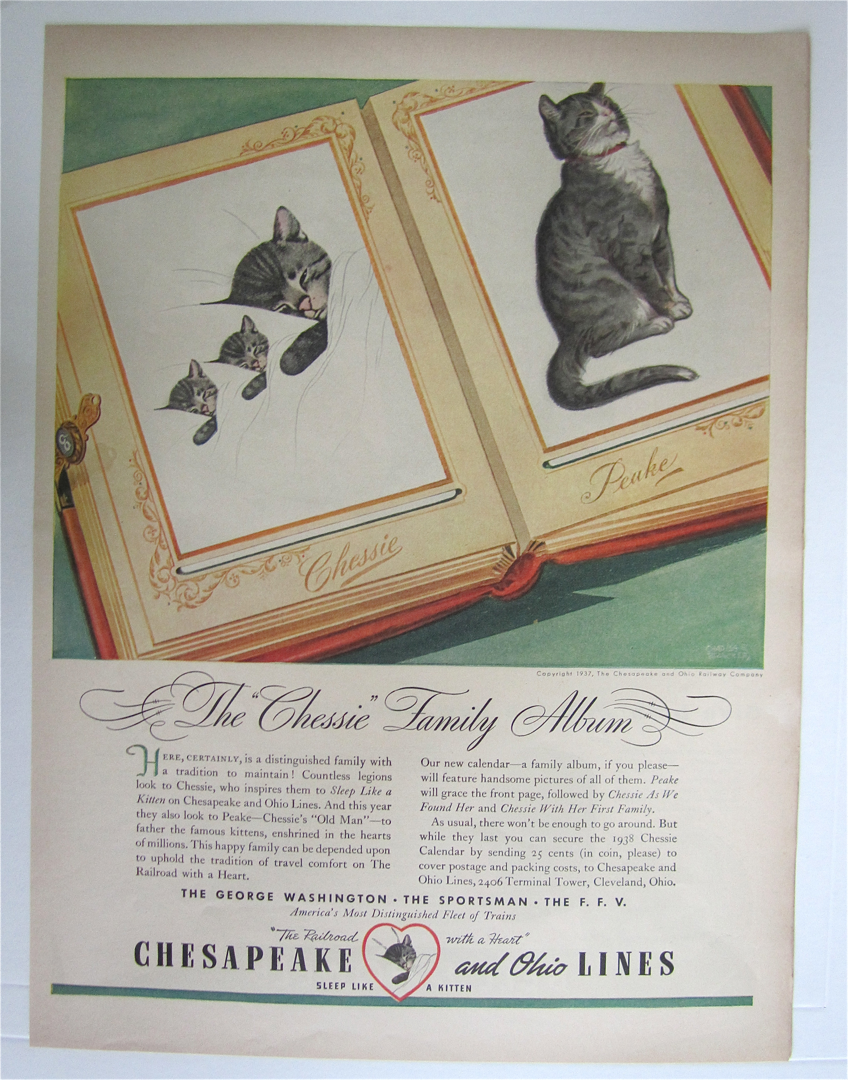 1937 Chesapeake & Ohio Lines with Chessie Family Album
