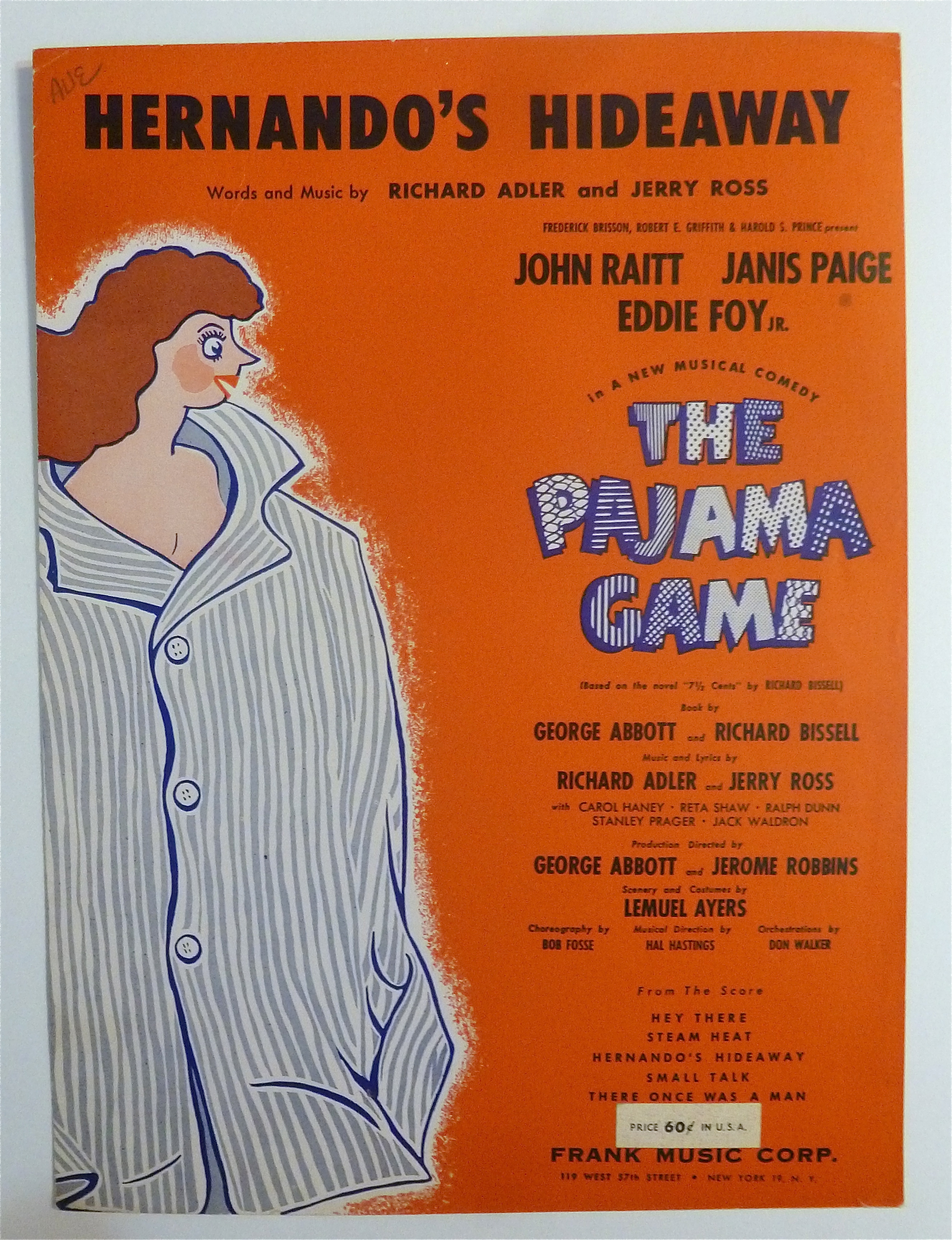 Sheet Music For 1954 Hernando's Hideaway