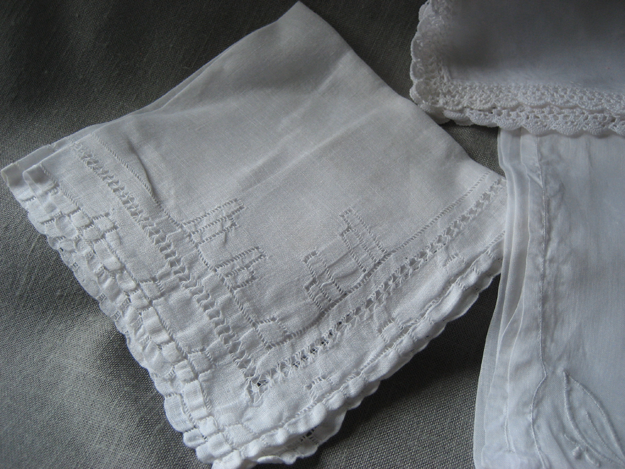 Four Linen Handkerchiefs