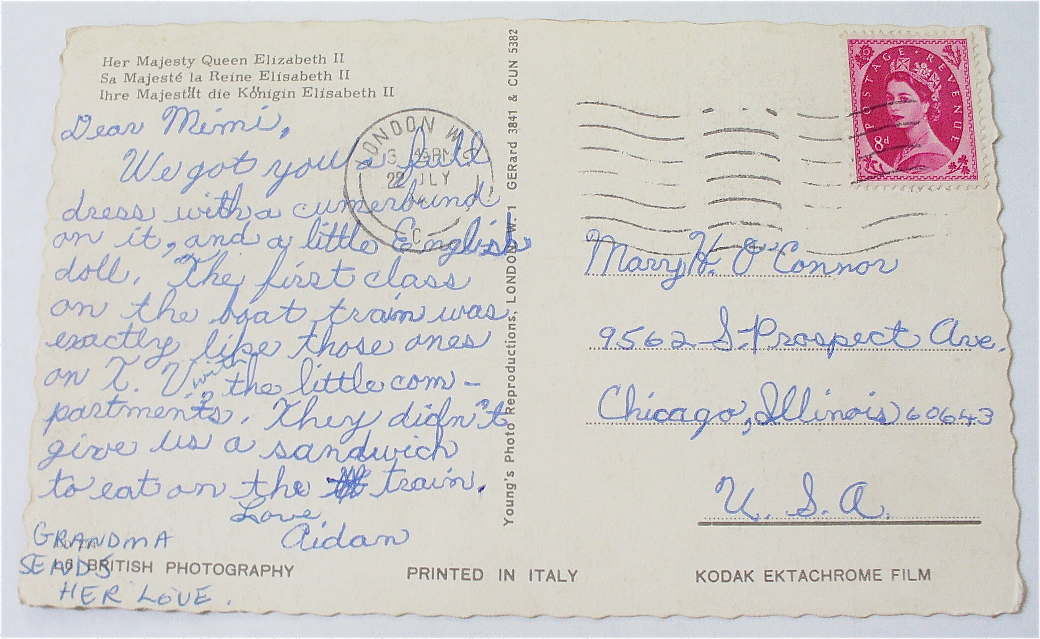Queen Elizabeth II Postcard