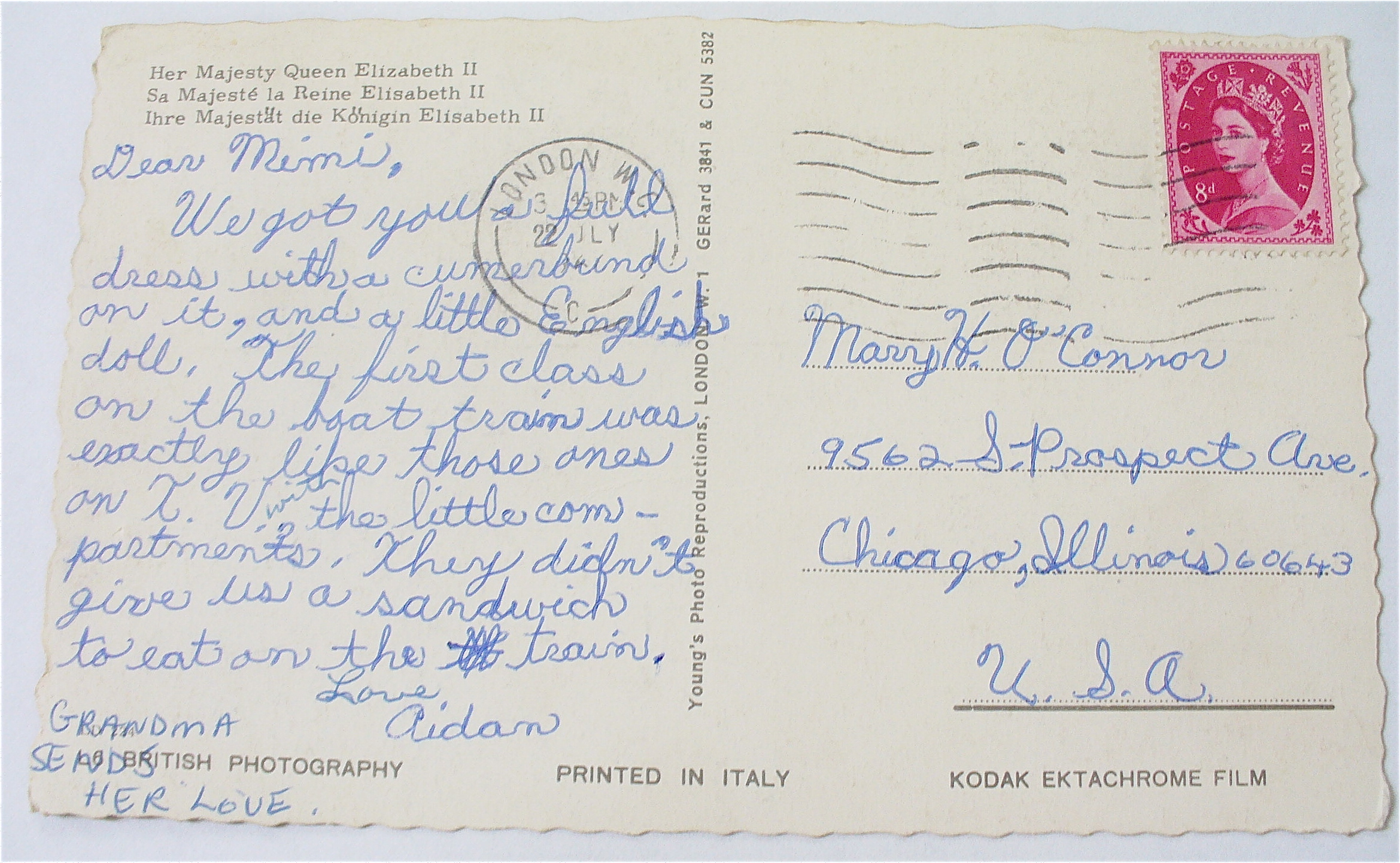 Queen Elizabeth II Postcard