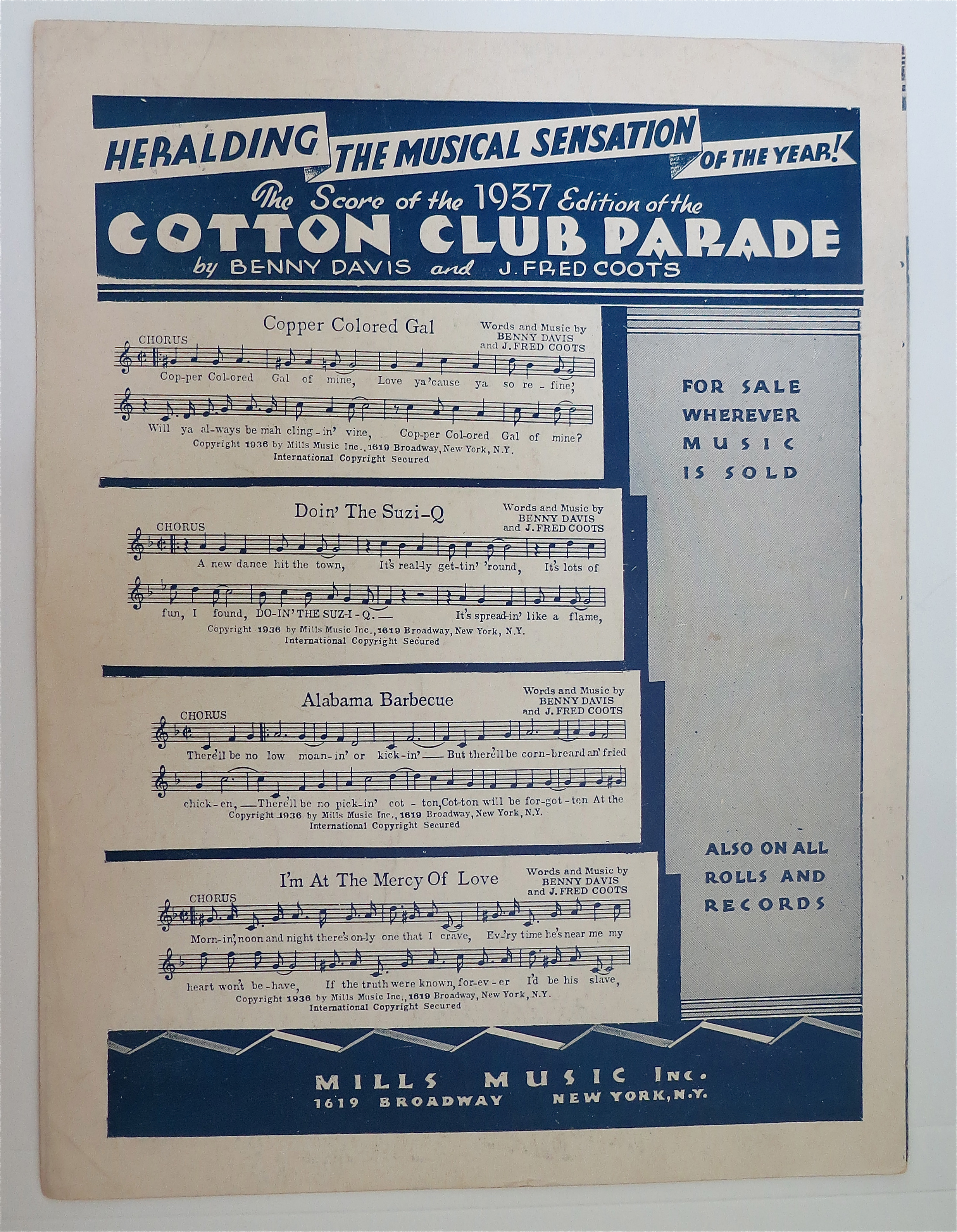 Sheet Music For 1934 I'm Gettin' Sentimental Over You