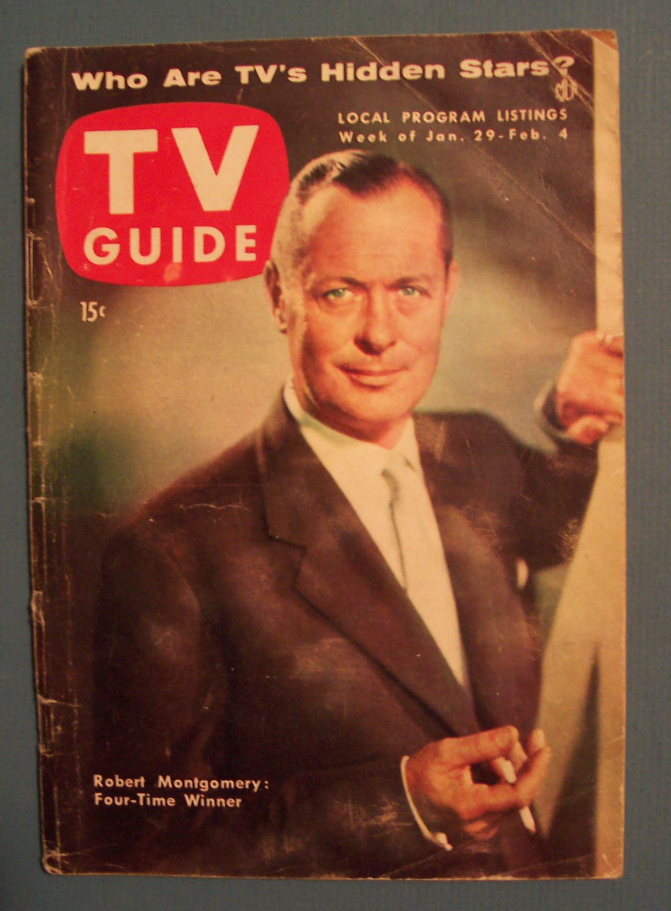 TV Guide - Jan 29-Feb 4, 1954 - Robert Montgomery