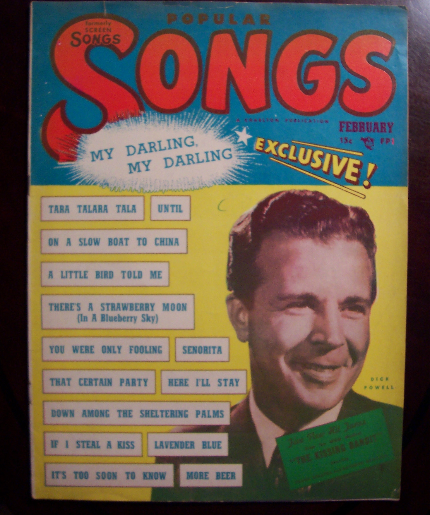 Popular Songs Magazine - Feb 1949 - Dick Powell Cover