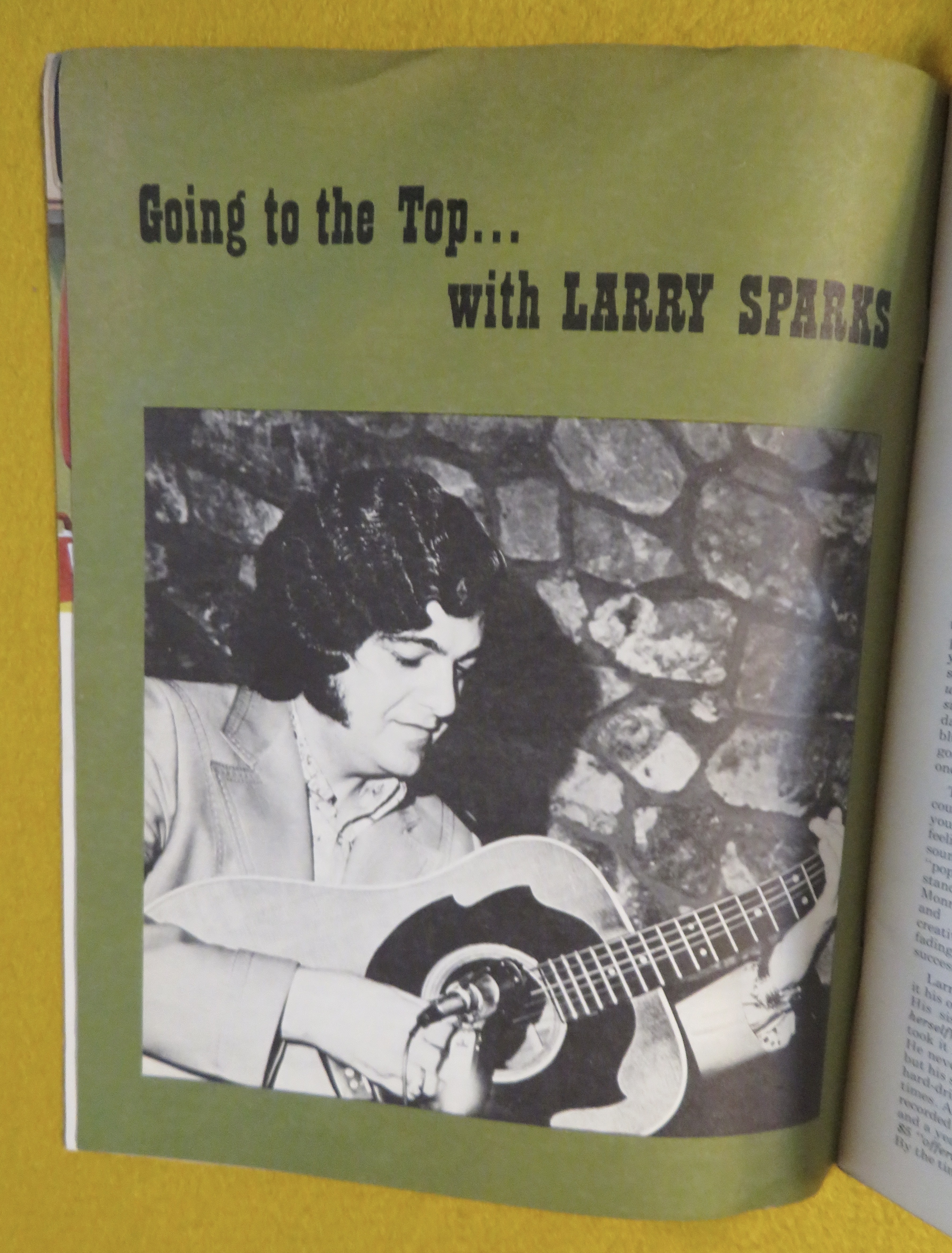 Pickin' Magazine May 1977 Larry Sparks