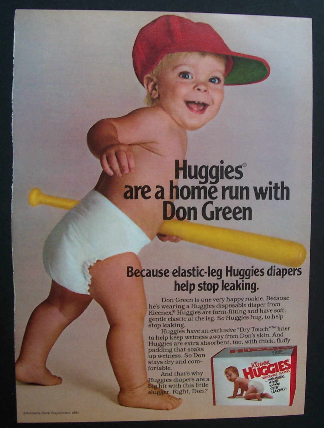 1982 Kleenex Huggies Diapers