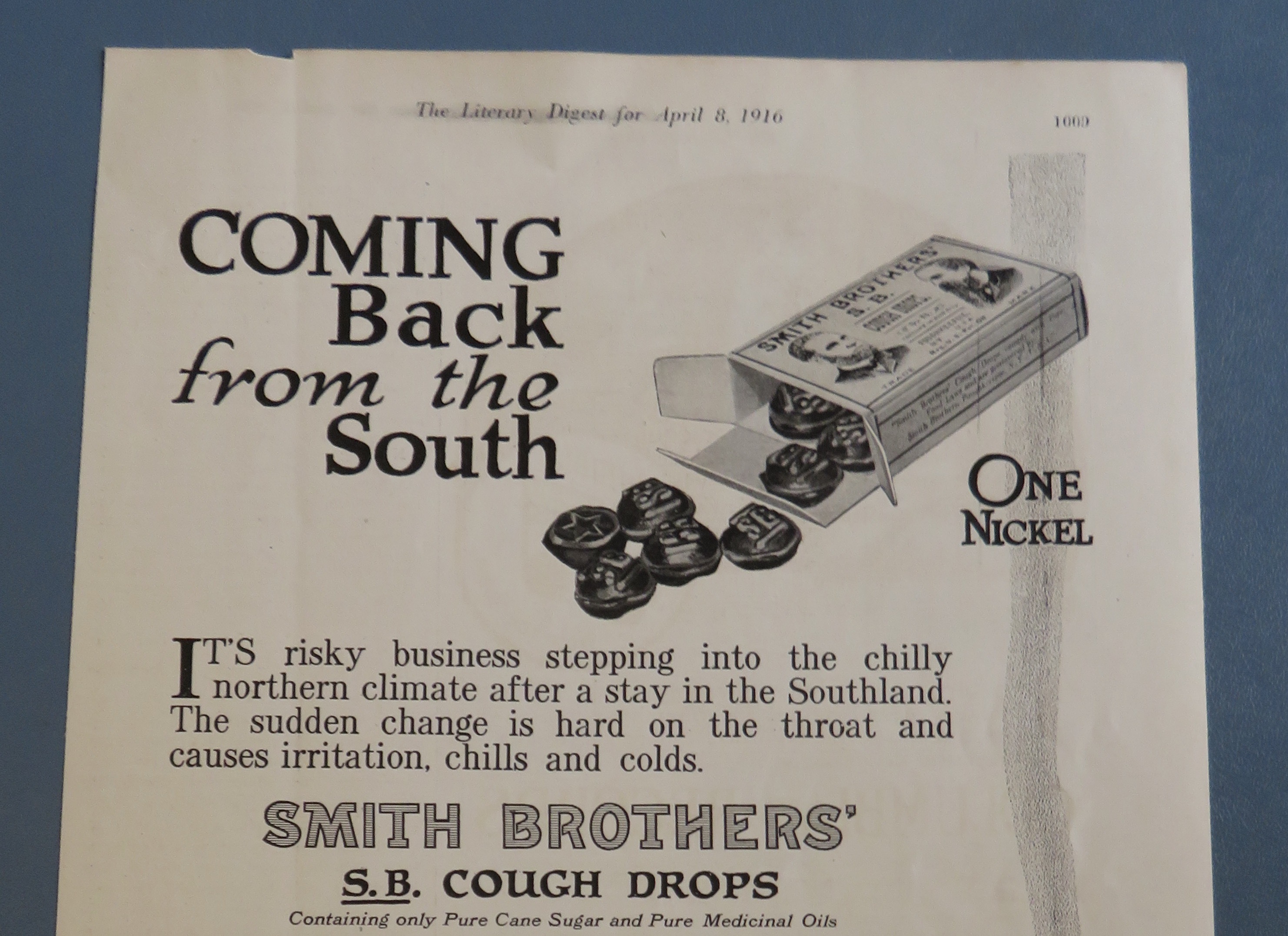 1916 Smith Brothers Cough Drops with People & Trains