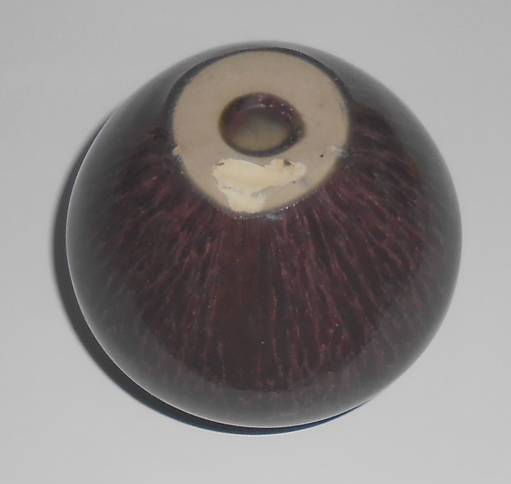 Royal Hickman Art Pottery Bulbous Purple/Green Flambe'
