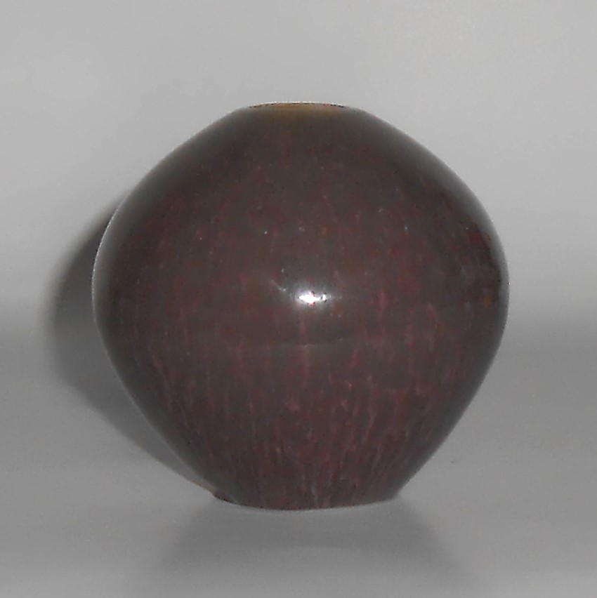 Royal Hickman Art Pottery Bulbous Purple/Green Flambe'