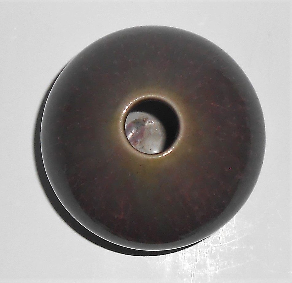 Royal Hickman Art Pottery Bulbous Purple/Green Flambe'