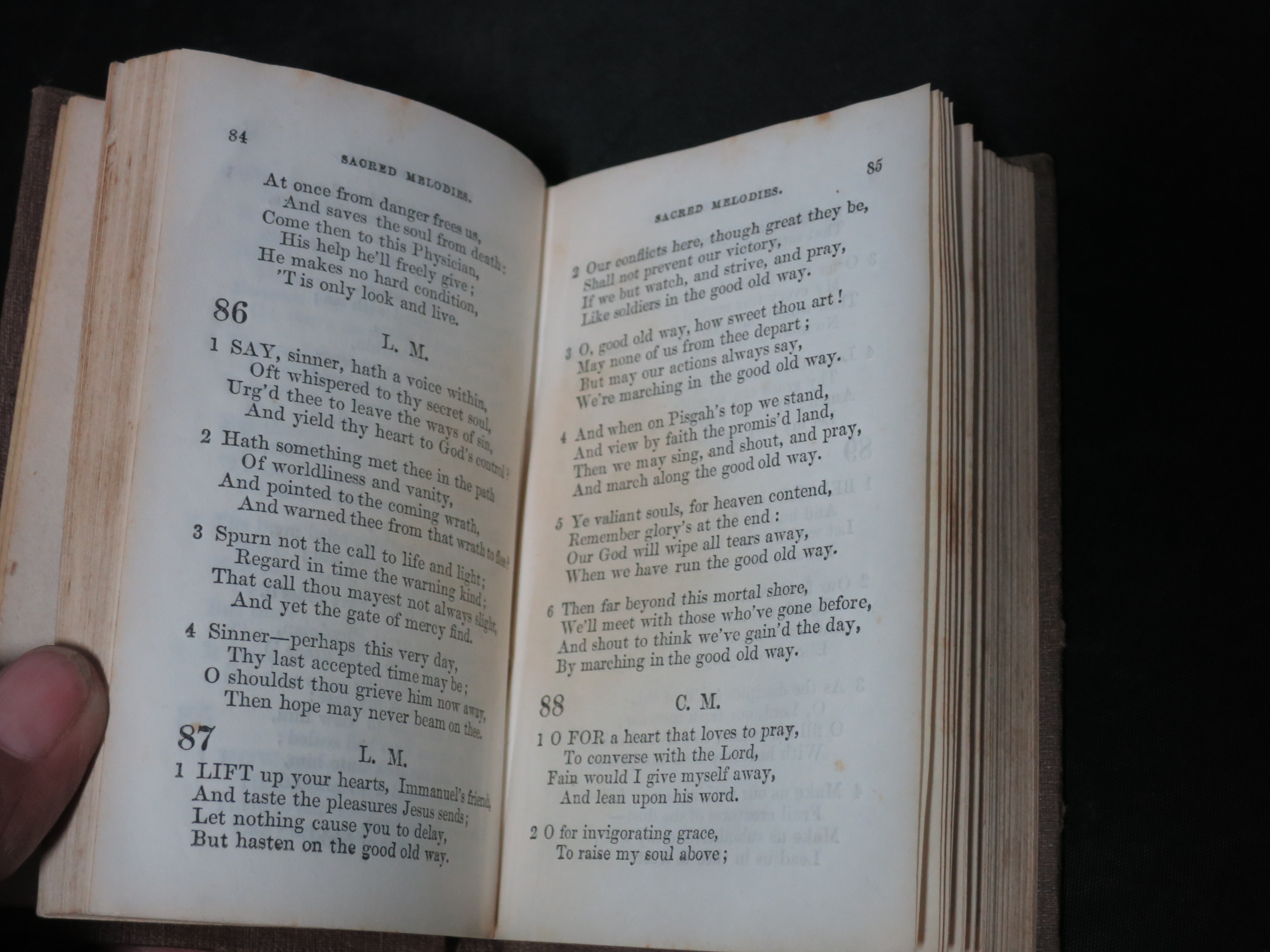 Sacred Melodies Doyer 1856 Conference and Prayer book