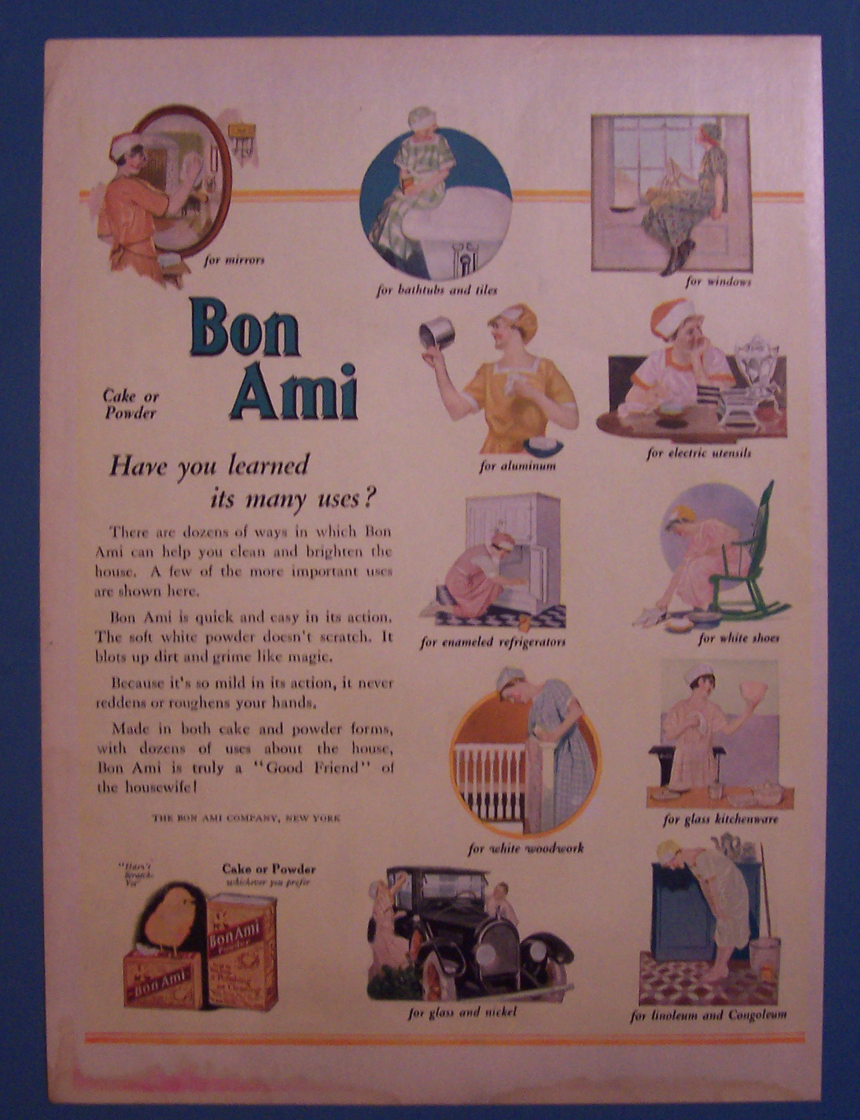 1924 Bon Ami with the Many Uses for Cake or Powder