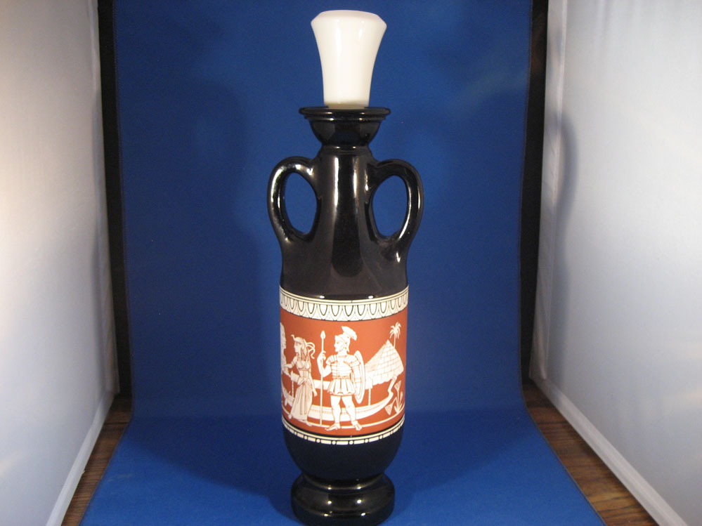 Egyptian Scene Black Decanter