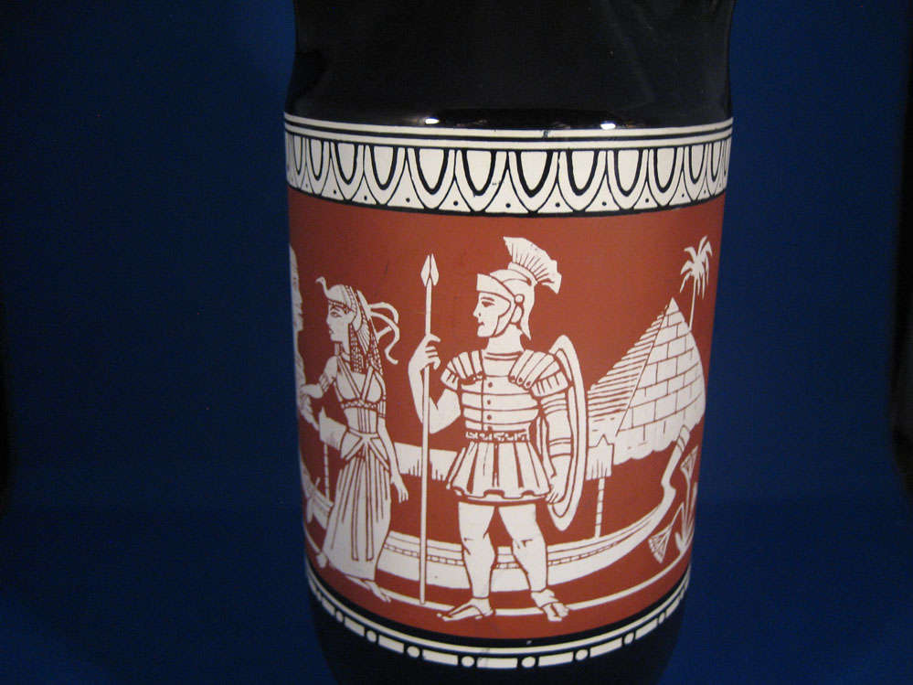 Egyptian Scene Black Decanter