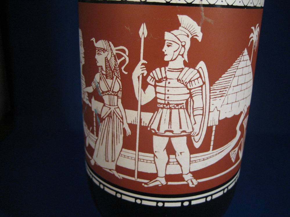 Egyptian Scene Black Decanter