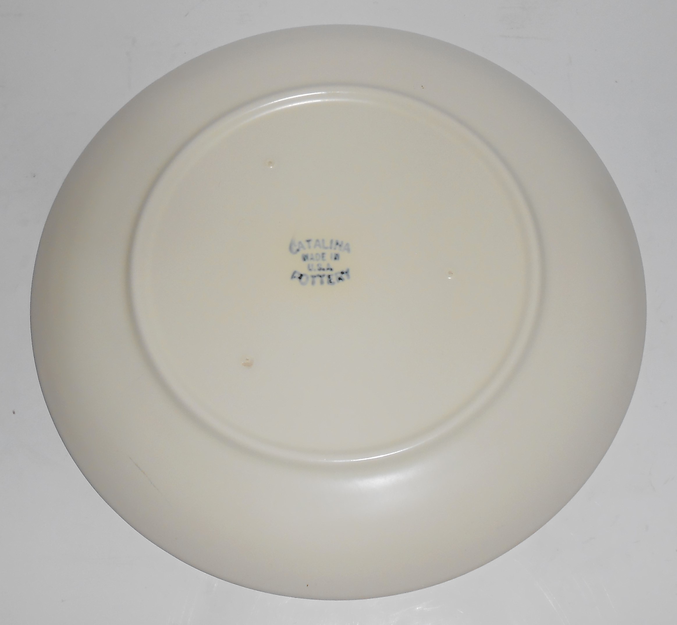 Catalina Pottery Rancho Ware Yellow/Ivory Duotone Din
