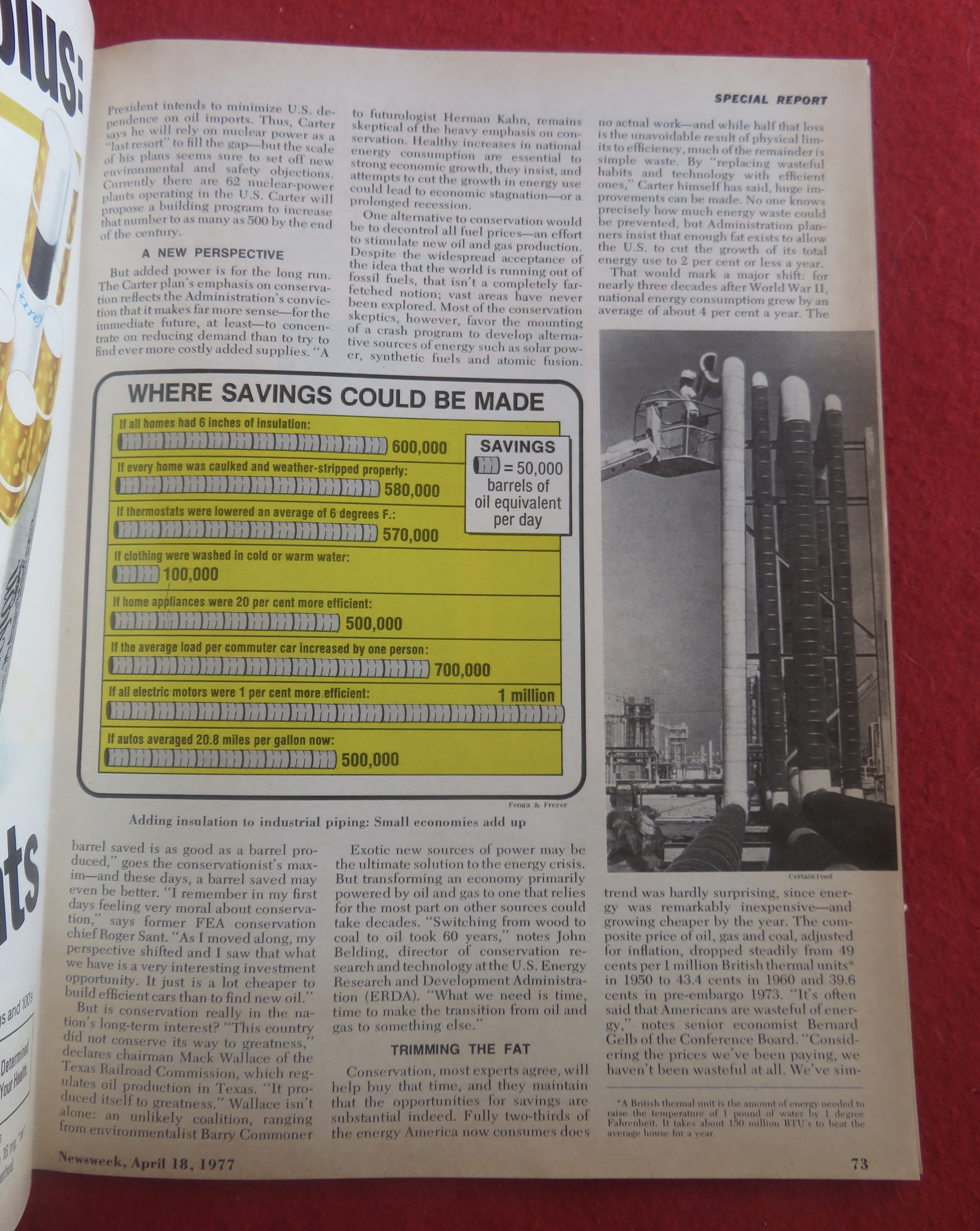 Newsweek Magazine April 18, 1977 How To Save Energy