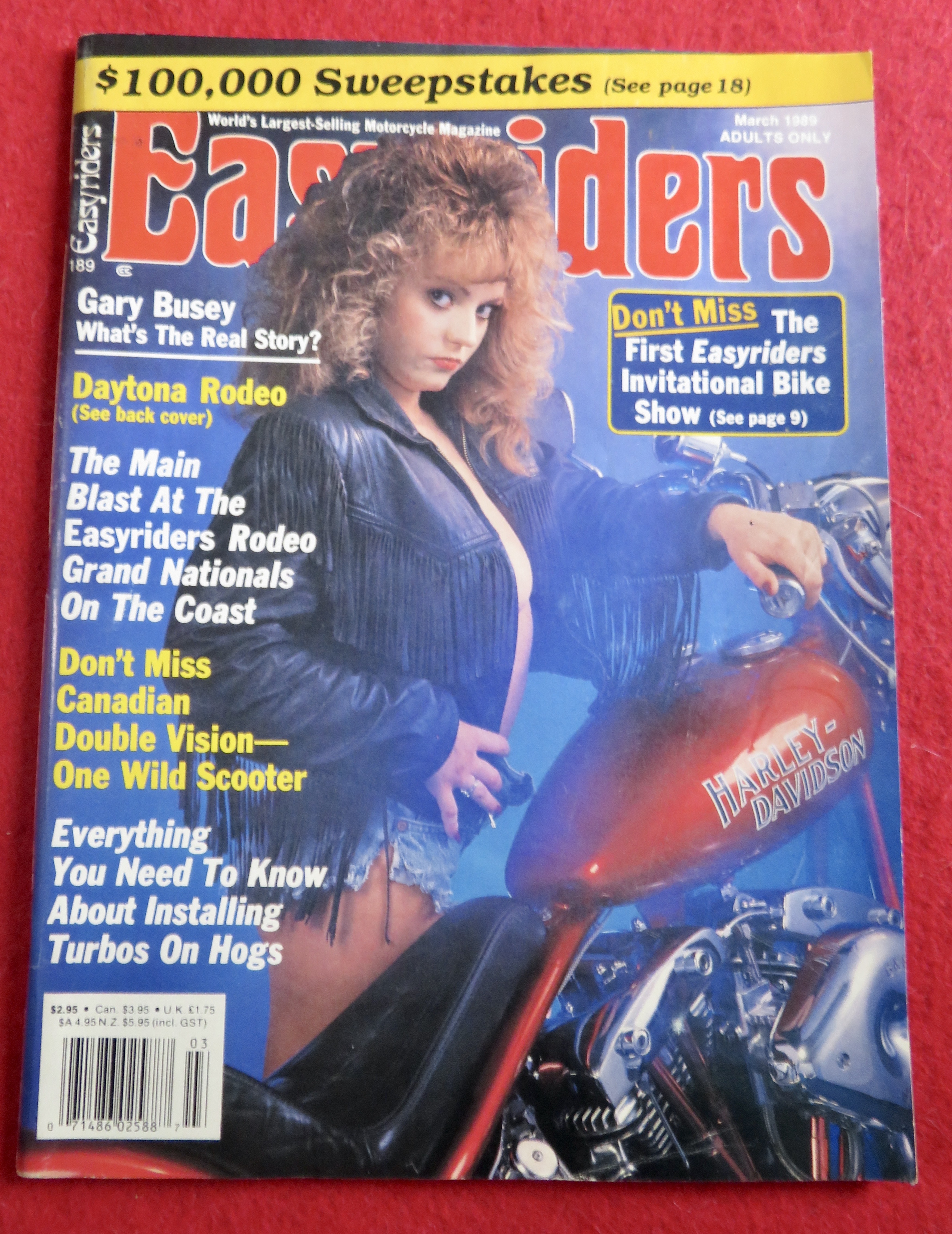 Easyriders March 1989 Gary Busey