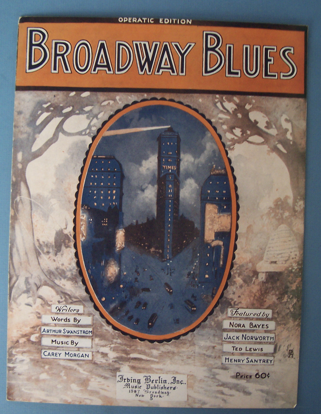 Sheet Music For 1920 Broadway Blues