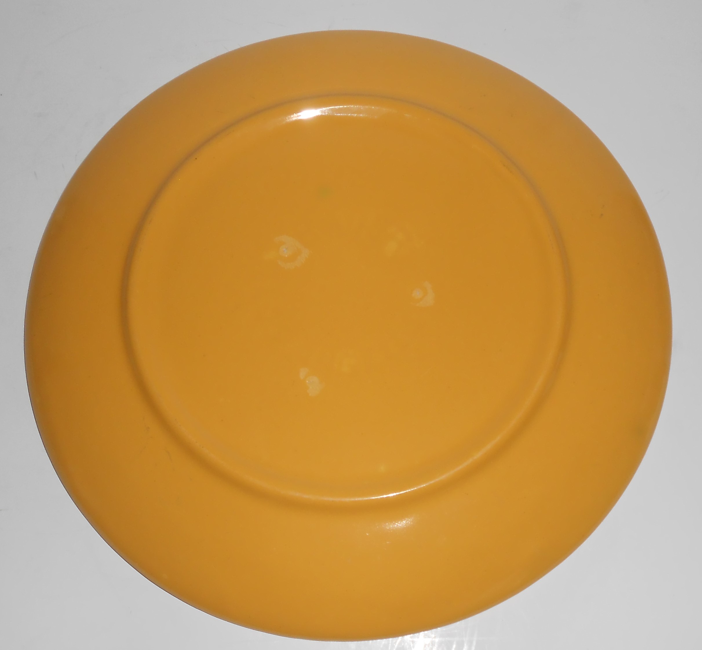 Bauer Pottery Ring Ware Yellow 9.5" Plate #2