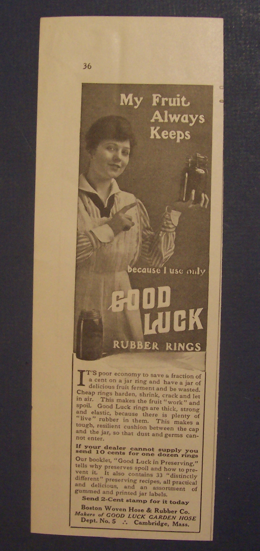 1916  Good  Luck  Rubber  Rings